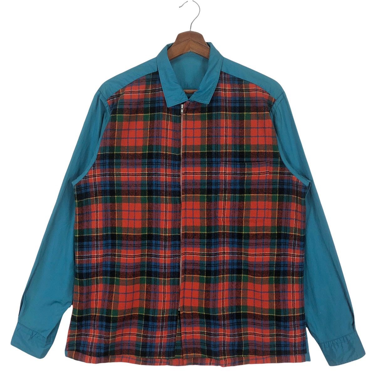 AD2001 CDG Comme Des Garcons St Amano Tartan Patchwork Shirt