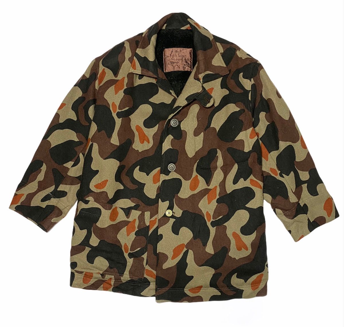 Japanese Brand Military Camouflage Wool Blanket Jacket Size US L / EU 52-54 / 3 - 4 Thumbnail