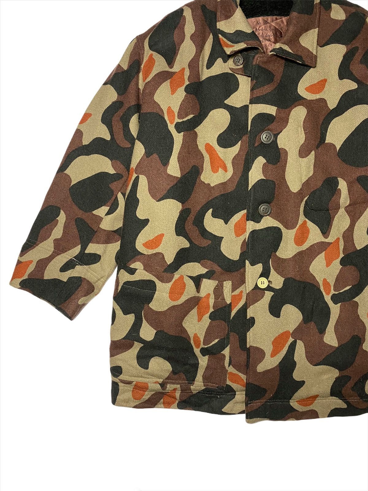 Japanese Brand Military Camouflage Wool Blanket Jacket Size US L / EU 52-54 / 3 - 5 Thumbnail