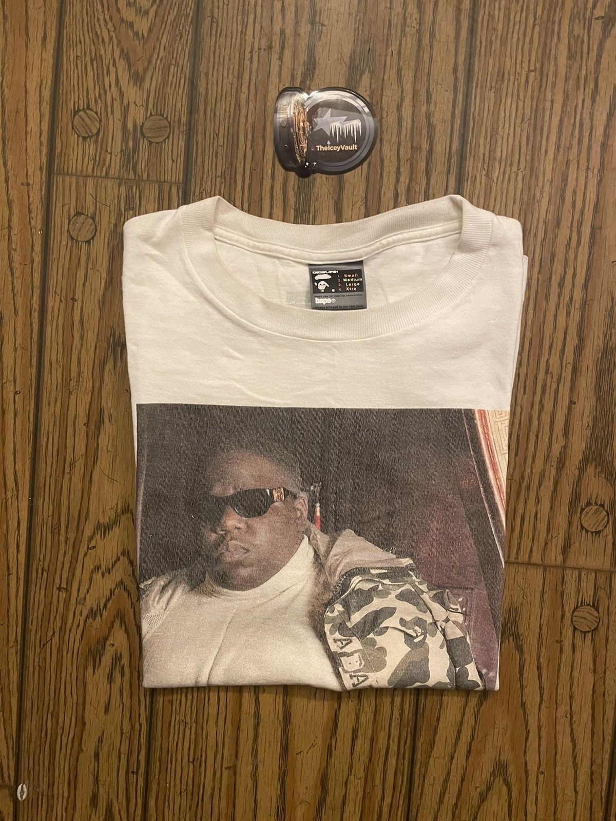 Pre-owned Bape Notorious Big Photo Tee By Shawn Mortensen In White