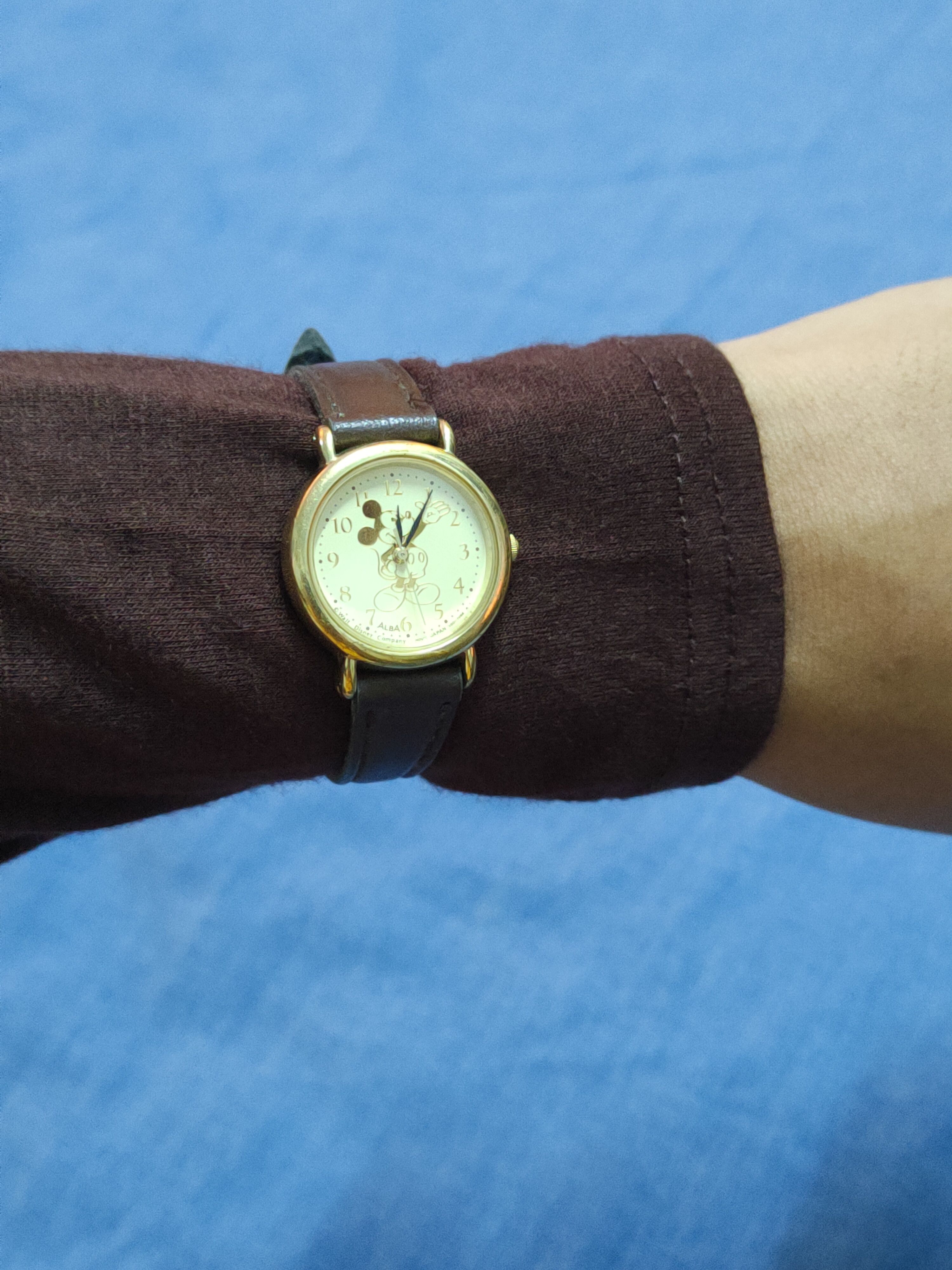 ALBA × Mickey Mouse × Vintage Alba Analog-Mickey Mouse Brown vintage Watch #J048S Size ONE SIZE - 16 Thumbnail