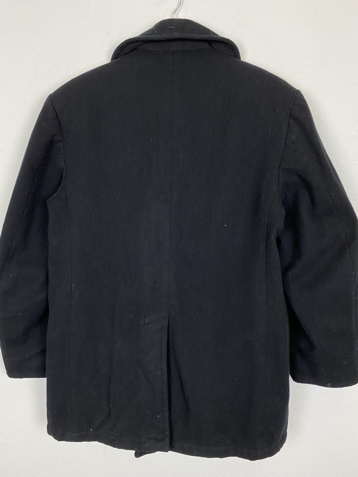 Vintage GK146 VINTAGE DSCP NAVY DOUBLE BREAST PEA COAT Size US M / EU 48-50 / 2 - 7 Thumbnail
