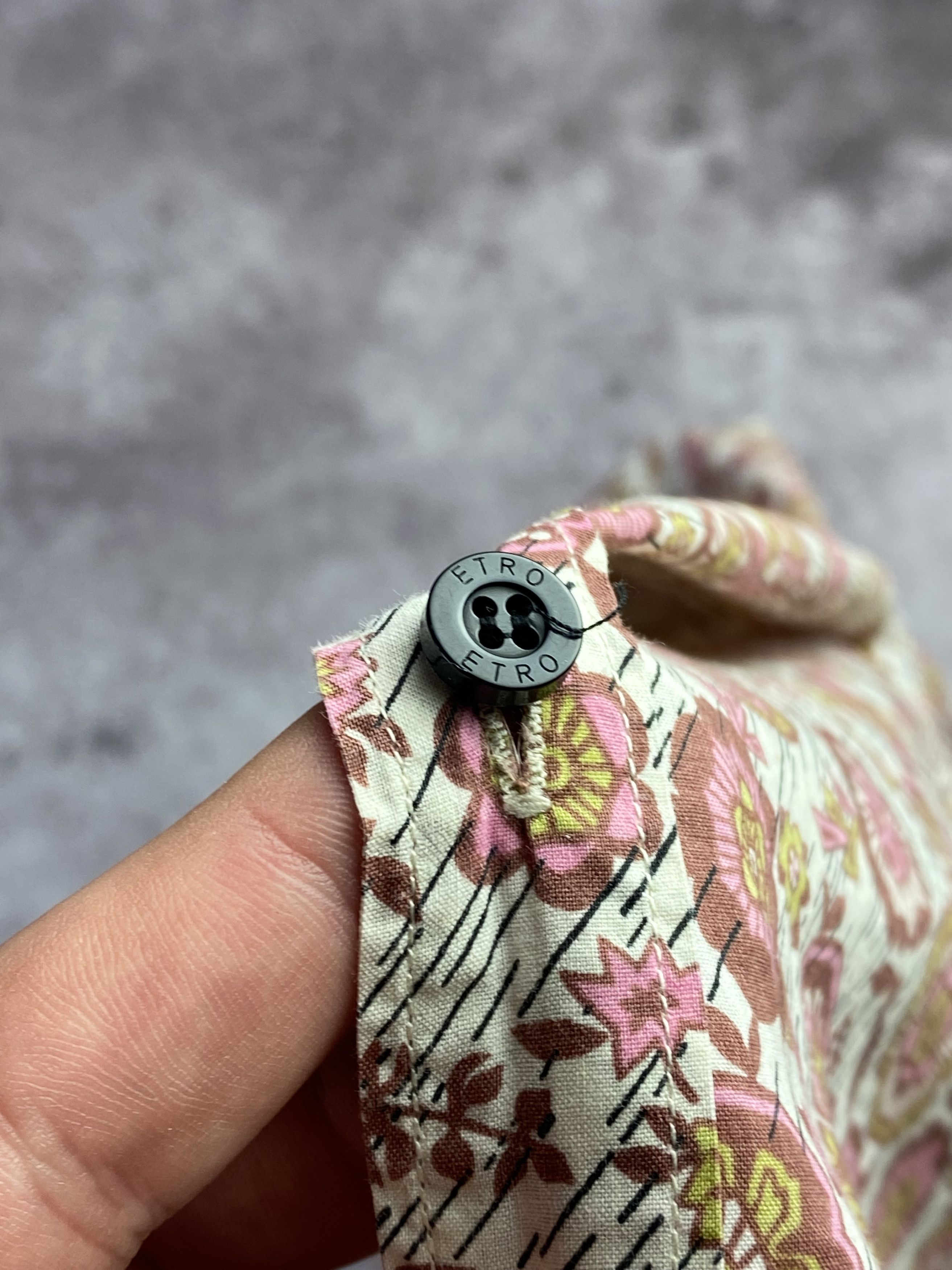 Etro × Vintage Etro Floral Pattern Short Sleeve Summer Shirt Size US L / EU 52-54 / 3 - 5 Thumbnail