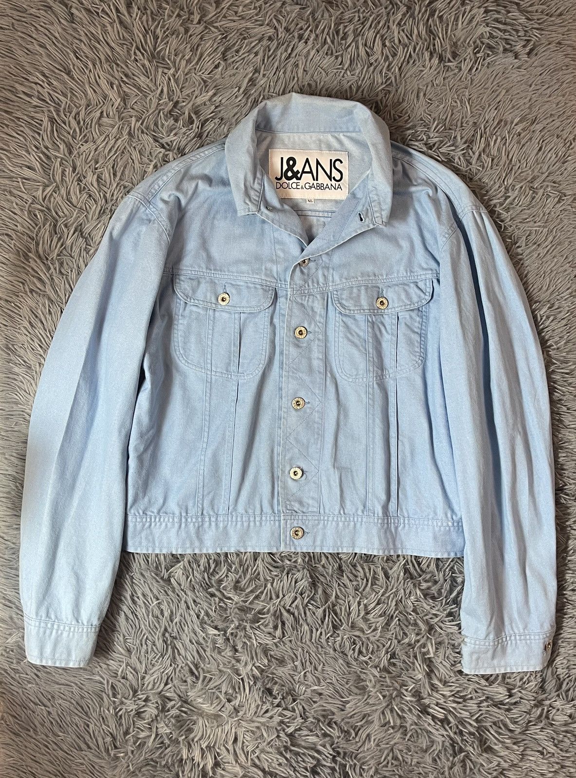 Dolce & Gabbana × Vintage Dolce & Gabbana J&ans aquamarine blue denim jacket Size XL / US 12-14 / IT 48-50 - 1 Thumbnail