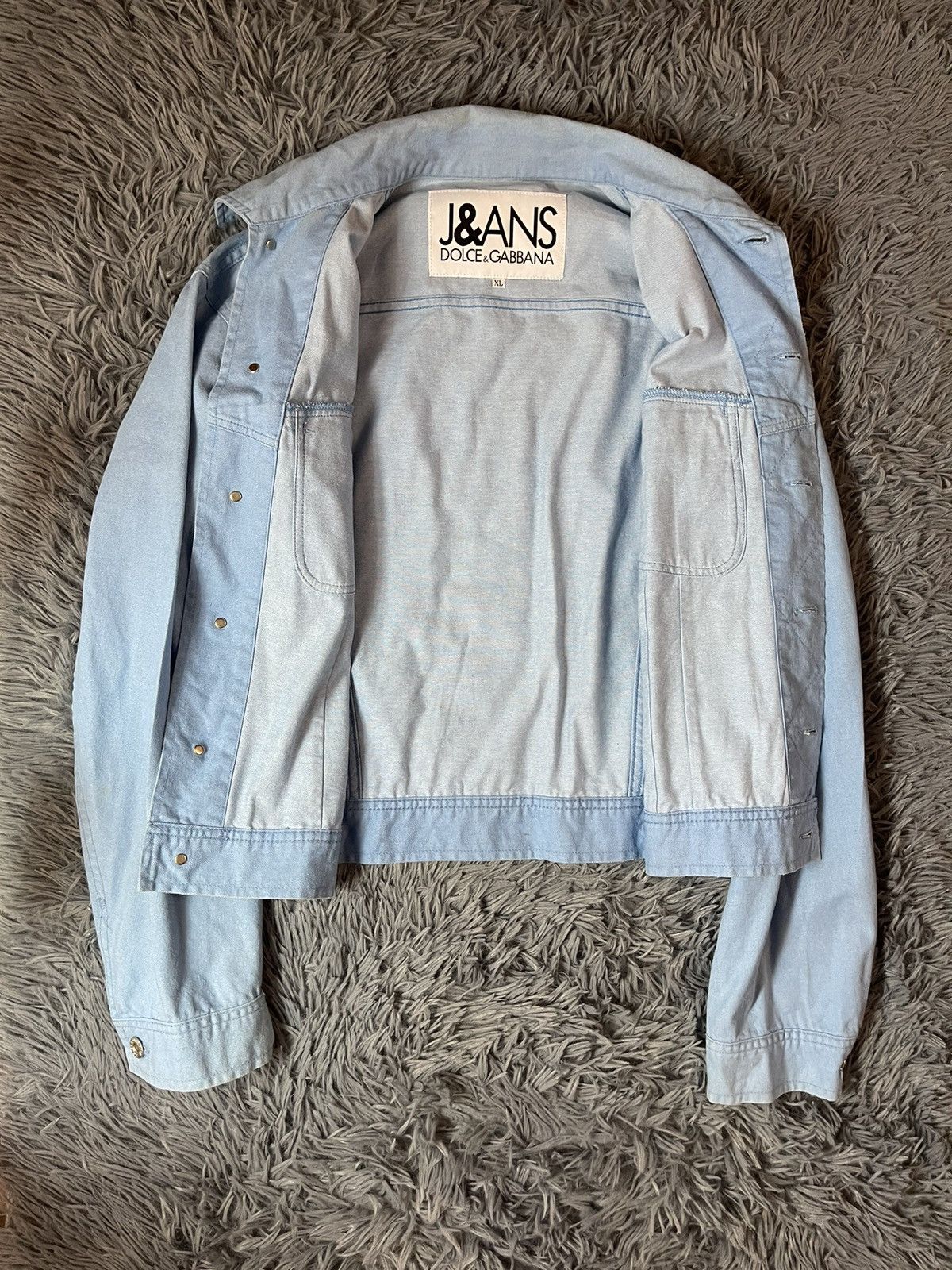 Dolce & Gabbana × Vintage Dolce & Gabbana J&ans aquamarine blue denim jacket Size XL / US 12-14 / IT 48-50 - 11 Thumbnail