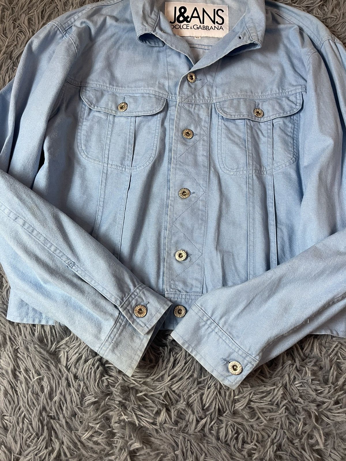 Dolce & Gabbana × Vintage Dolce & Gabbana J&ans aquamarine blue denim jacket Size XL / US 12-14 / IT 48-50 - 6 Thumbnail