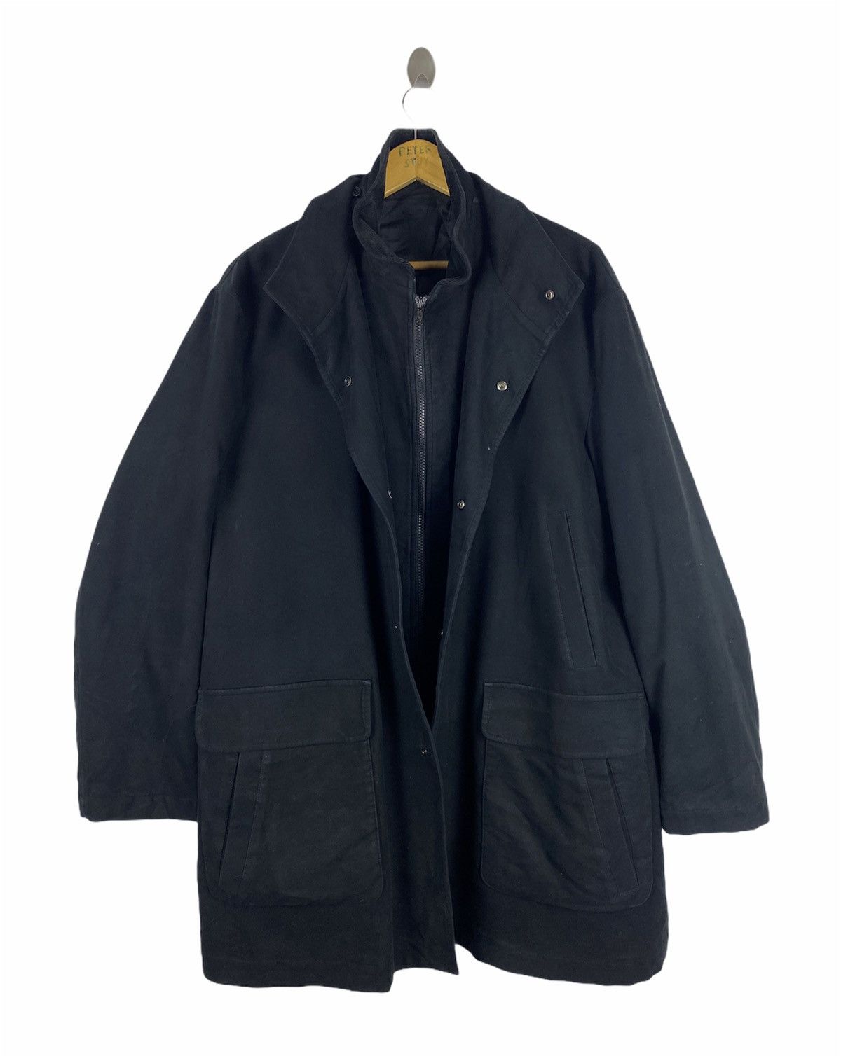 image of Exclusive Carven Paris Quilted Lining Coat Style in Black, Men's (Size Large)