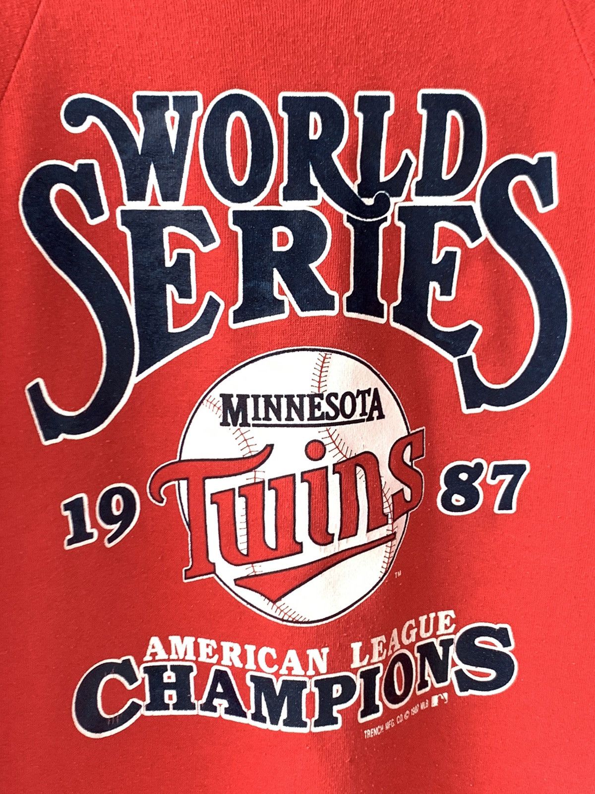 MLB Vintage 80s MLB Minnesota Twins Red Crewneck Sweatshirt Size US XL / EU 56 / 4 - 4 Thumbnail