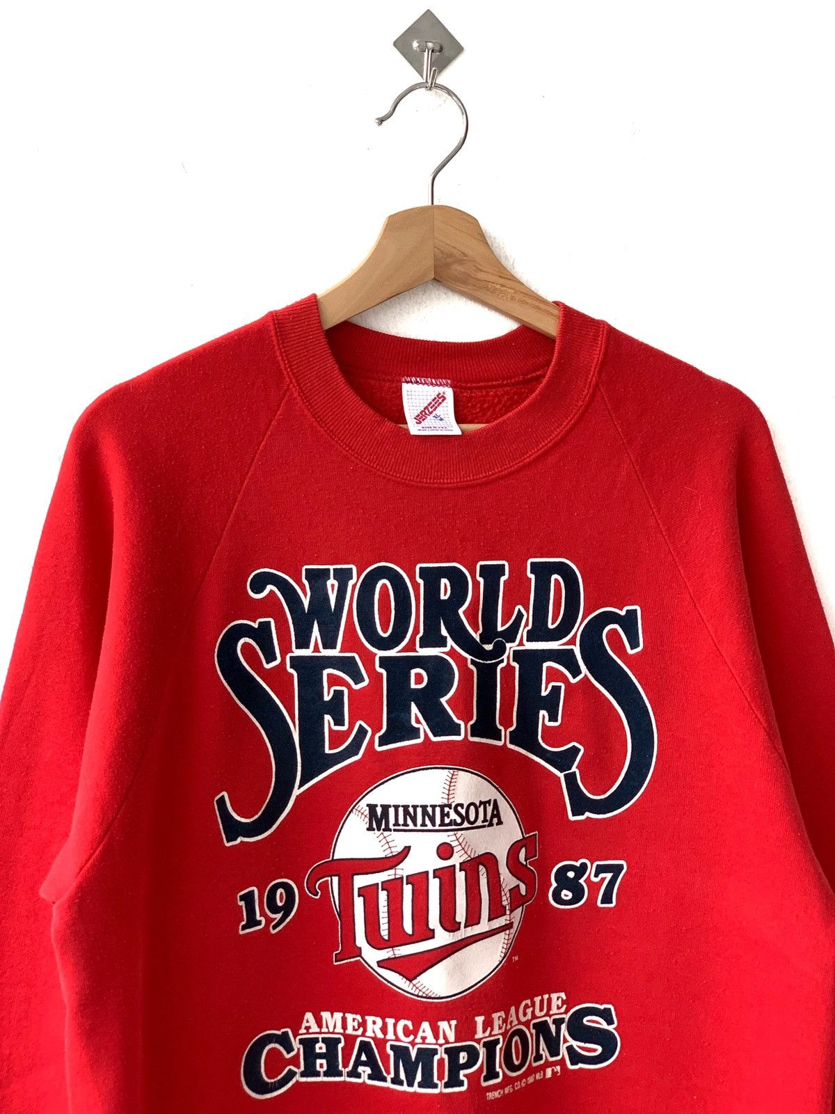 MLB Vintage 80s MLB Minnesota Twins Red Crewneck Sweatshirt Size US XL / EU 56 / 4 - 3 Thumbnail