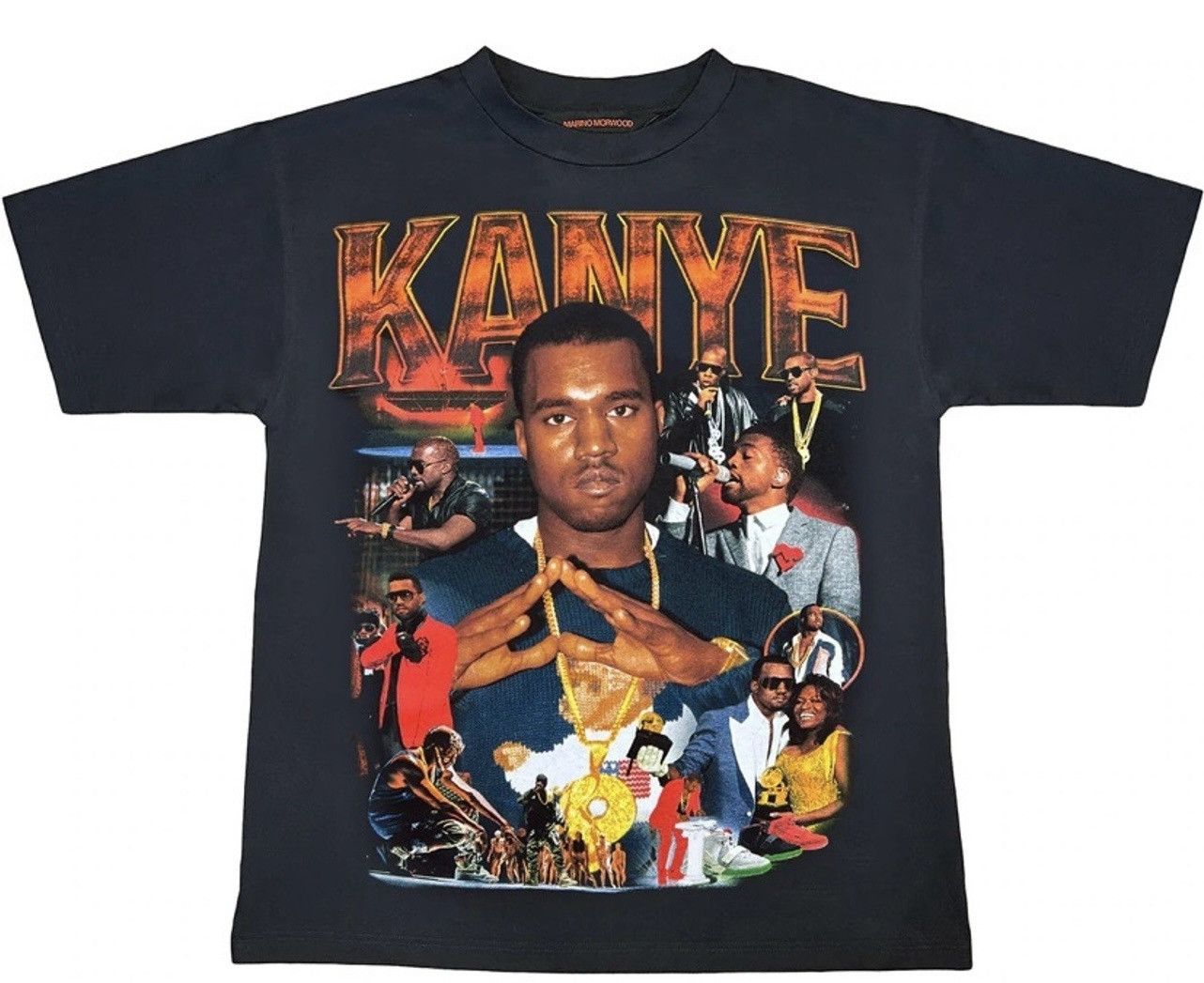 image of Marino Morwood Kanye West Tee in Black, Men's (Size XL)