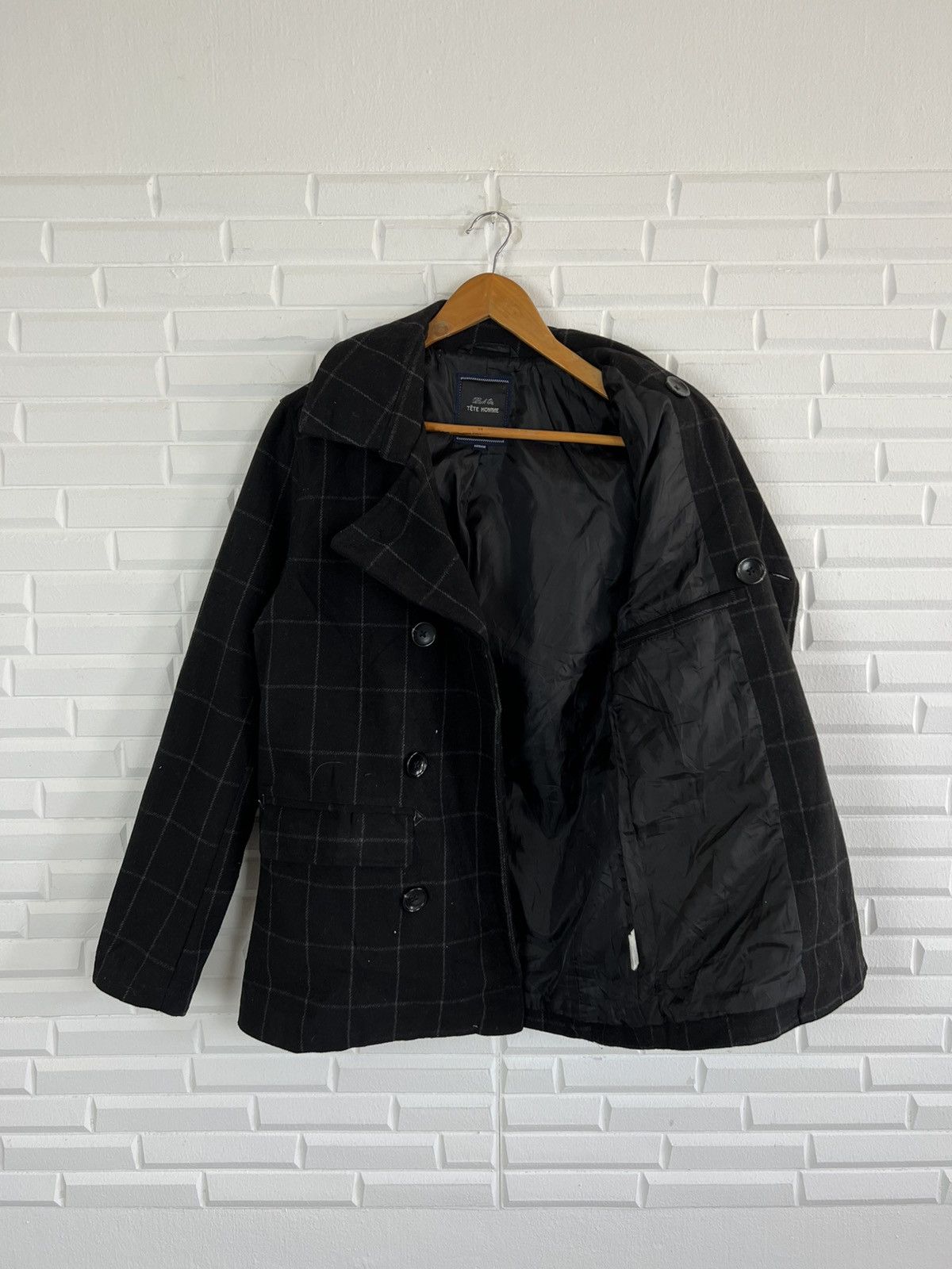 Issey Miyake DOUBLE BREAST TARTAN BLACK ON TETE HOMME ISSEY MIYAKE Size US M / EU 48-50 / 2 - 10 Thumbnail