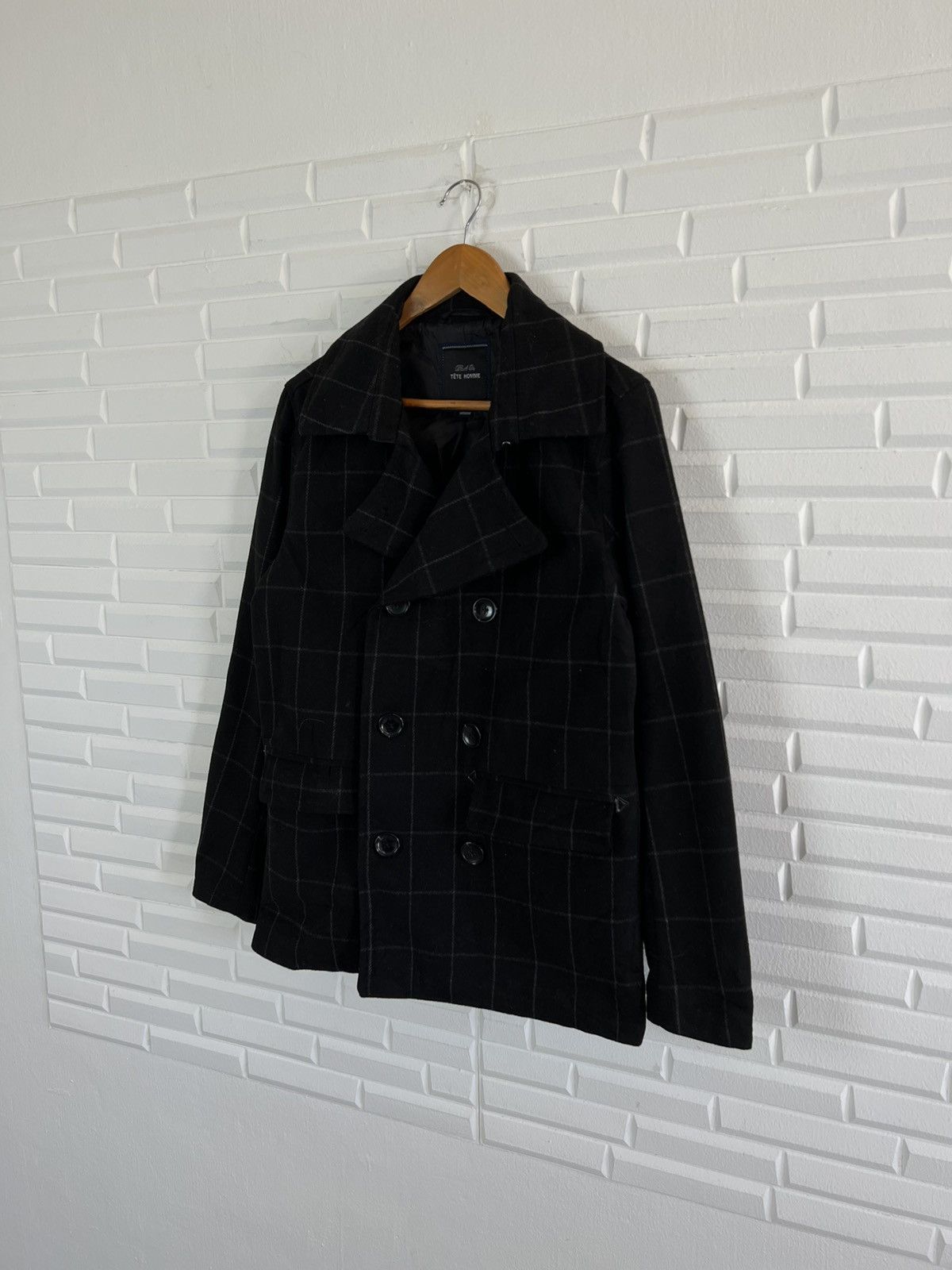 Issey Miyake DOUBLE BREAST TARTAN BLACK ON TETE HOMME ISSEY MIYAKE Size US M / EU 48-50 / 2 - 2 Thumbnail