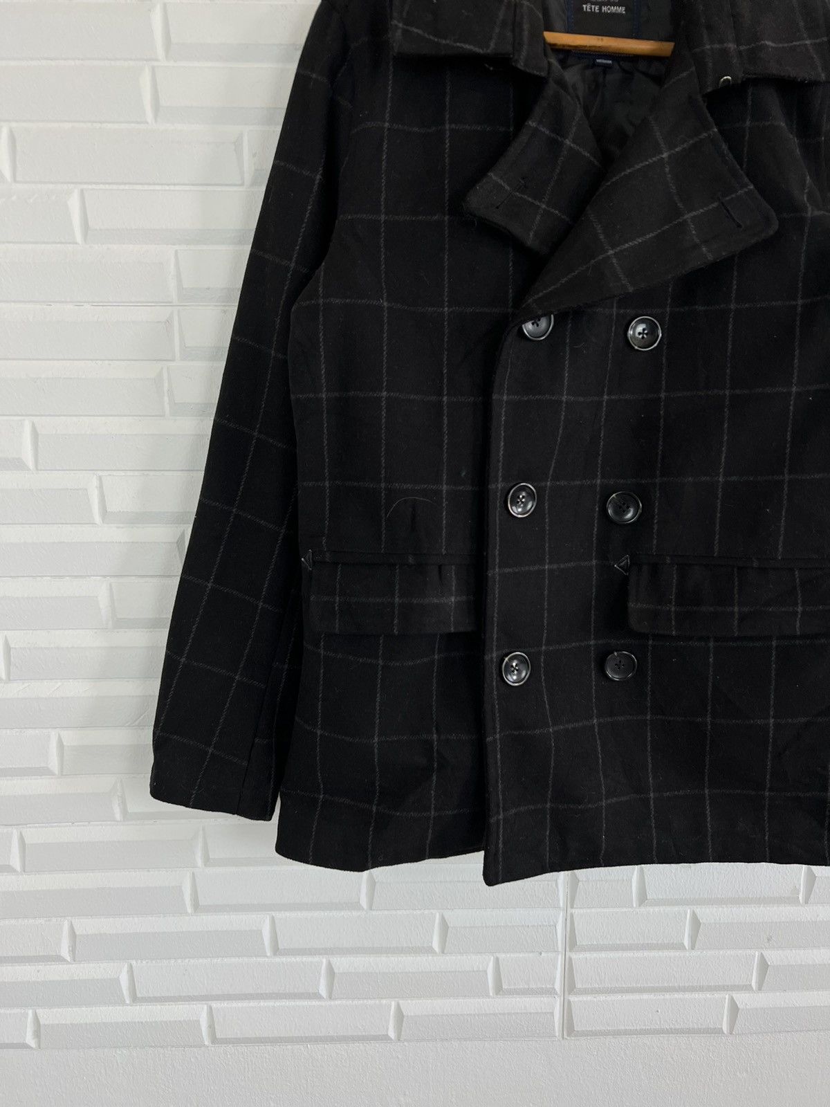 Issey Miyake DOUBLE BREAST TARTAN BLACK ON TETE HOMME ISSEY MIYAKE Size US M / EU 48-50 / 2 - 3 Thumbnail