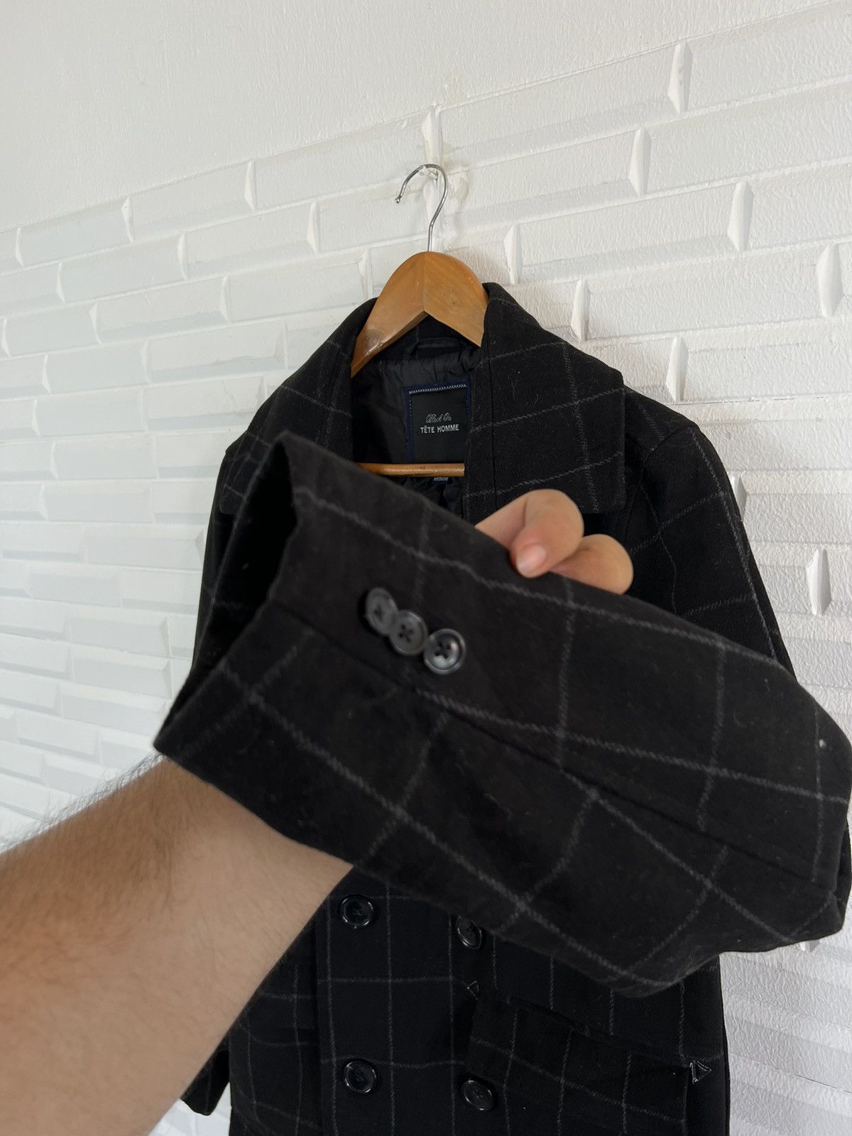 Issey Miyake DOUBLE BREAST TARTAN BLACK ON TETE HOMME ISSEY MIYAKE Size US M / EU 48-50 / 2 - 7 Thumbnail