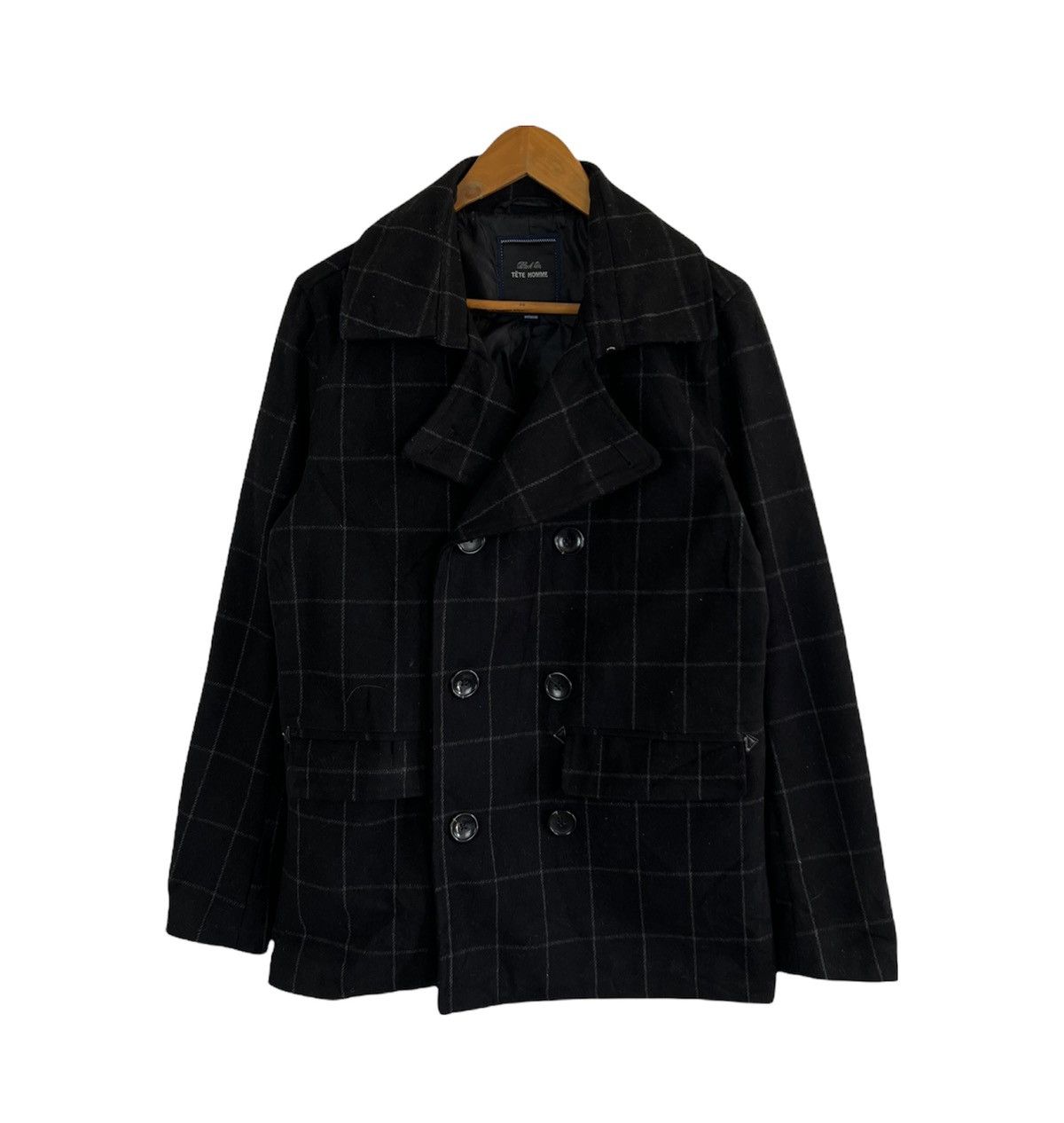 Issey Miyake DOUBLE BREAST TARTAN BLACK ON TETE HOMME ISSEY MIYAKE Size US M / EU 48-50 / 2 - 1 Thumbnail
