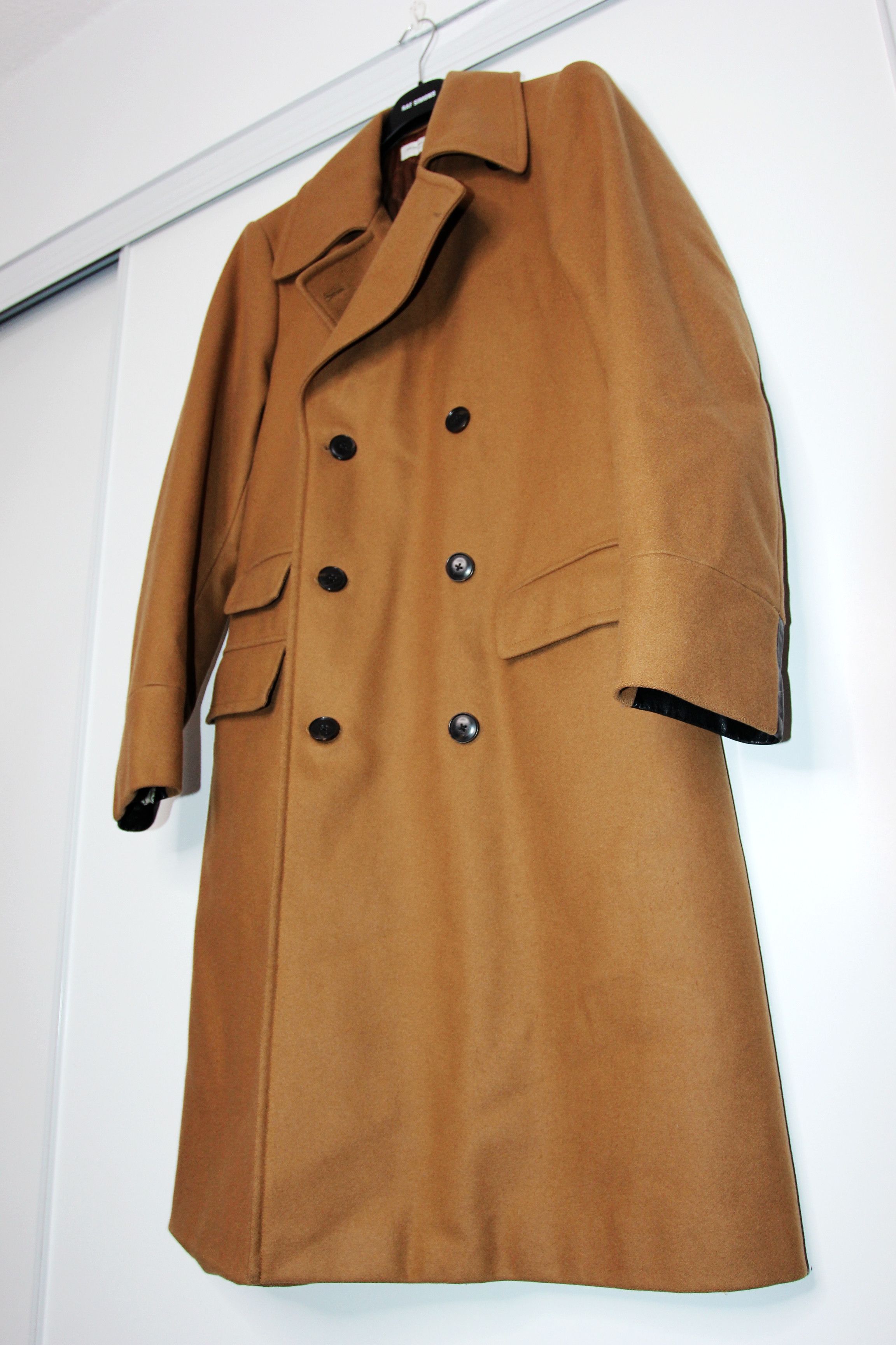 Dries Van Noten AW15 DRIES VAN NOTEN RUSSEL LEATHER TRIM WOOL COAT 50 Size US M / EU 48-50 / 2 - 4 Thumbnail