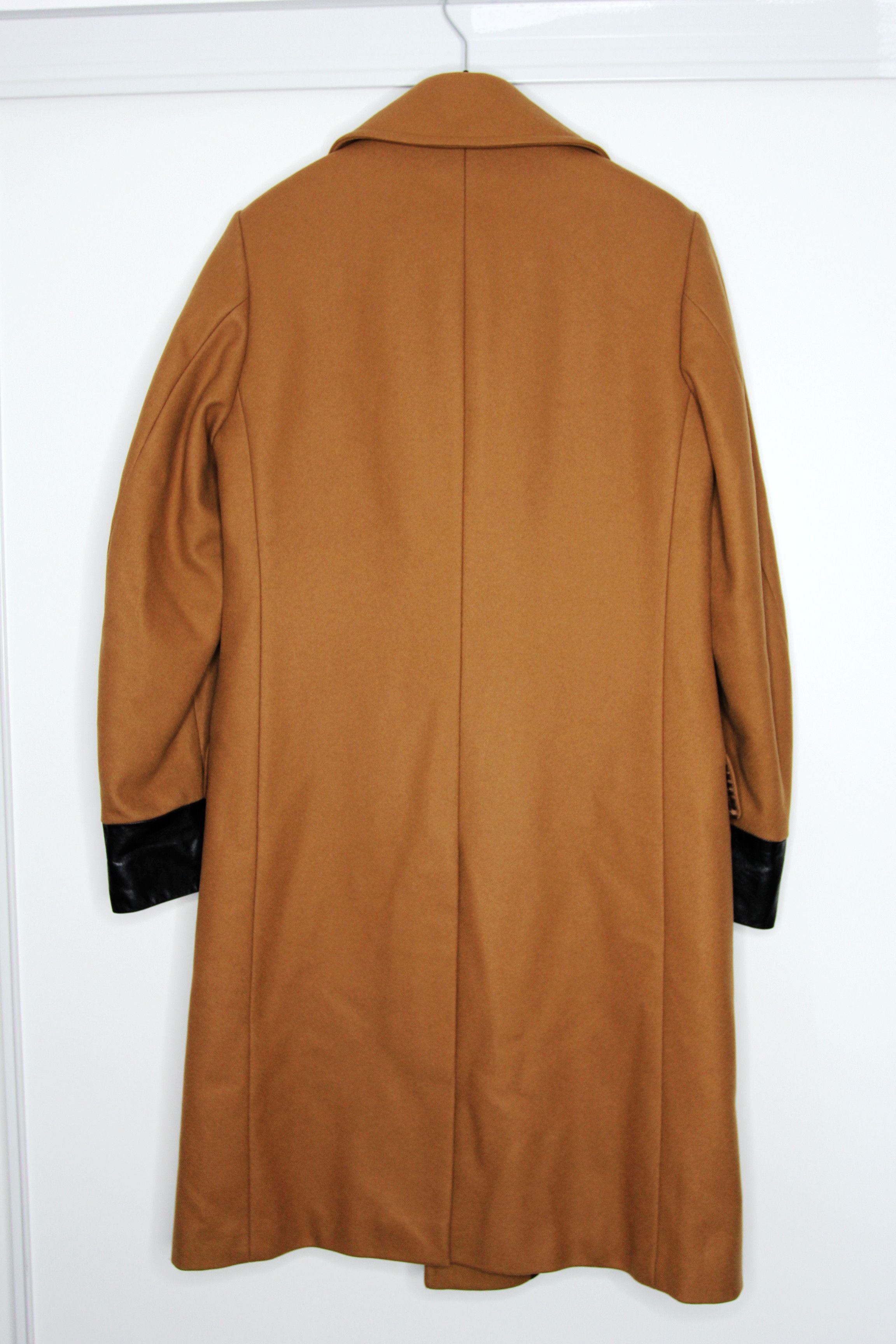 Dries Van Noten AW15 DRIES VAN NOTEN RUSSEL LEATHER TRIM WOOL COAT 50 Size US M / EU 48-50 / 2 - 2 Thumbnail