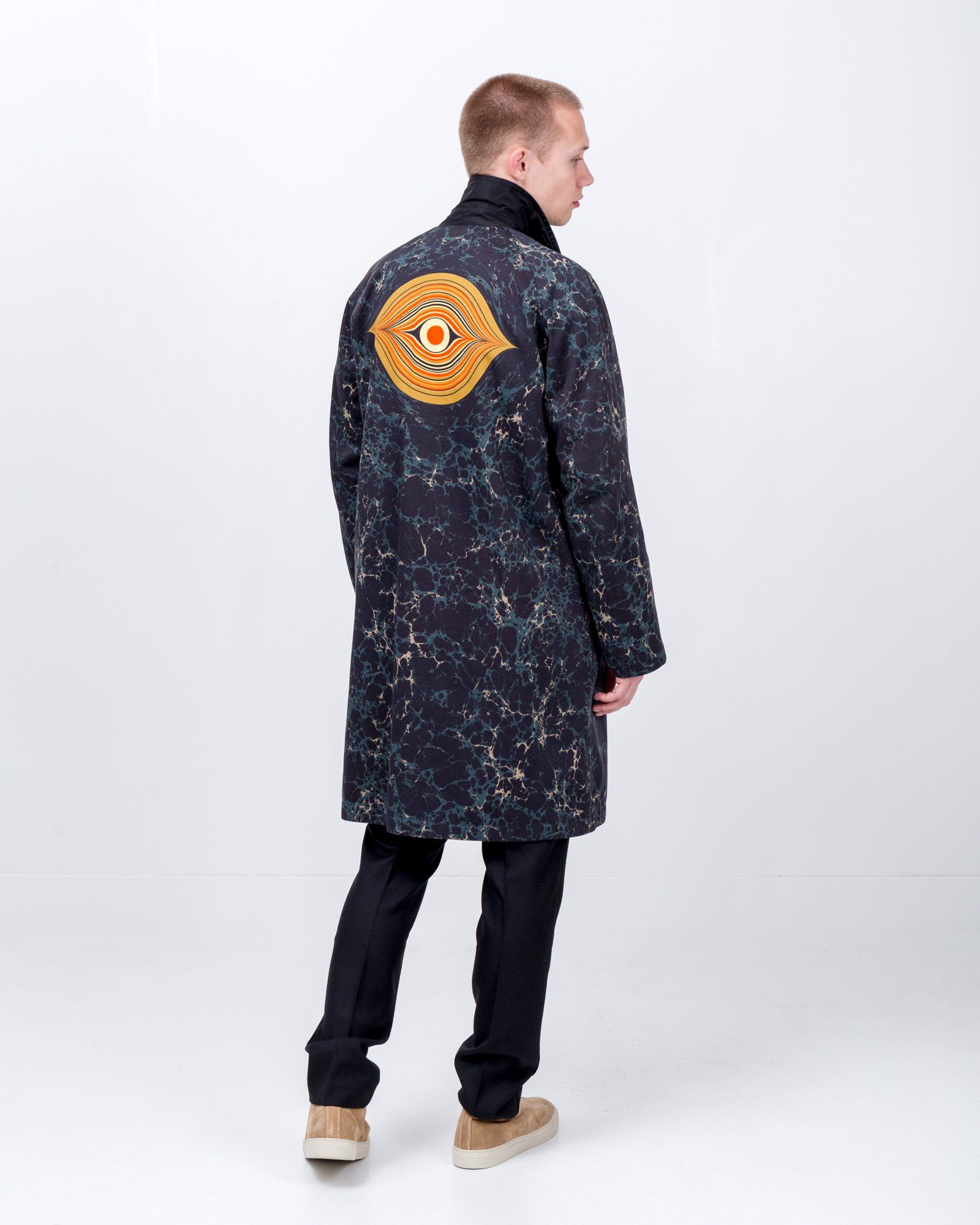 Dries Van Noten AW18 DRIES VAN NOTEN MARBLE EYE REVERSIBLE COAT 48 Size US M / EU 48-50 / 2 - 16 Thumbnail