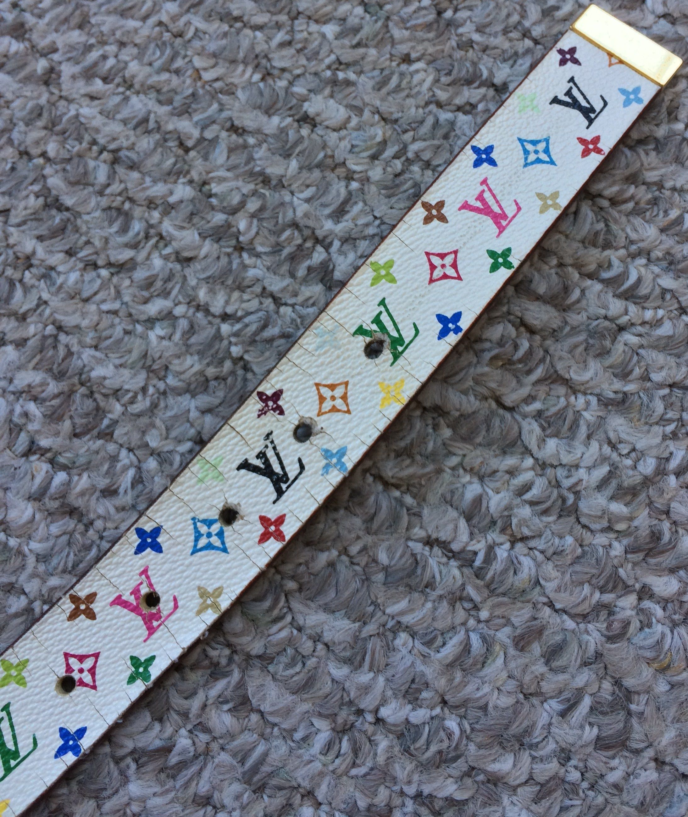 Louis Vuitton × Takashi Murakami S/S 2003 Louis Murakami Multicolor Monogram Belt Size 30 - 5 Thumbnail