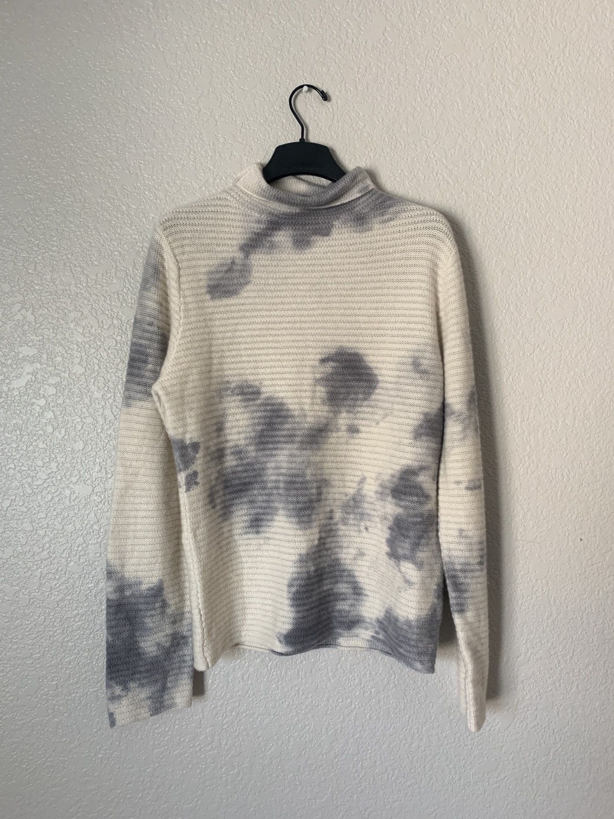 The Elder Statesman $1200 Cashmere Tie-Dye Mock Neck Pullover Sweater Size US L / EU 52-54 / 3 - 1 Thumbnail