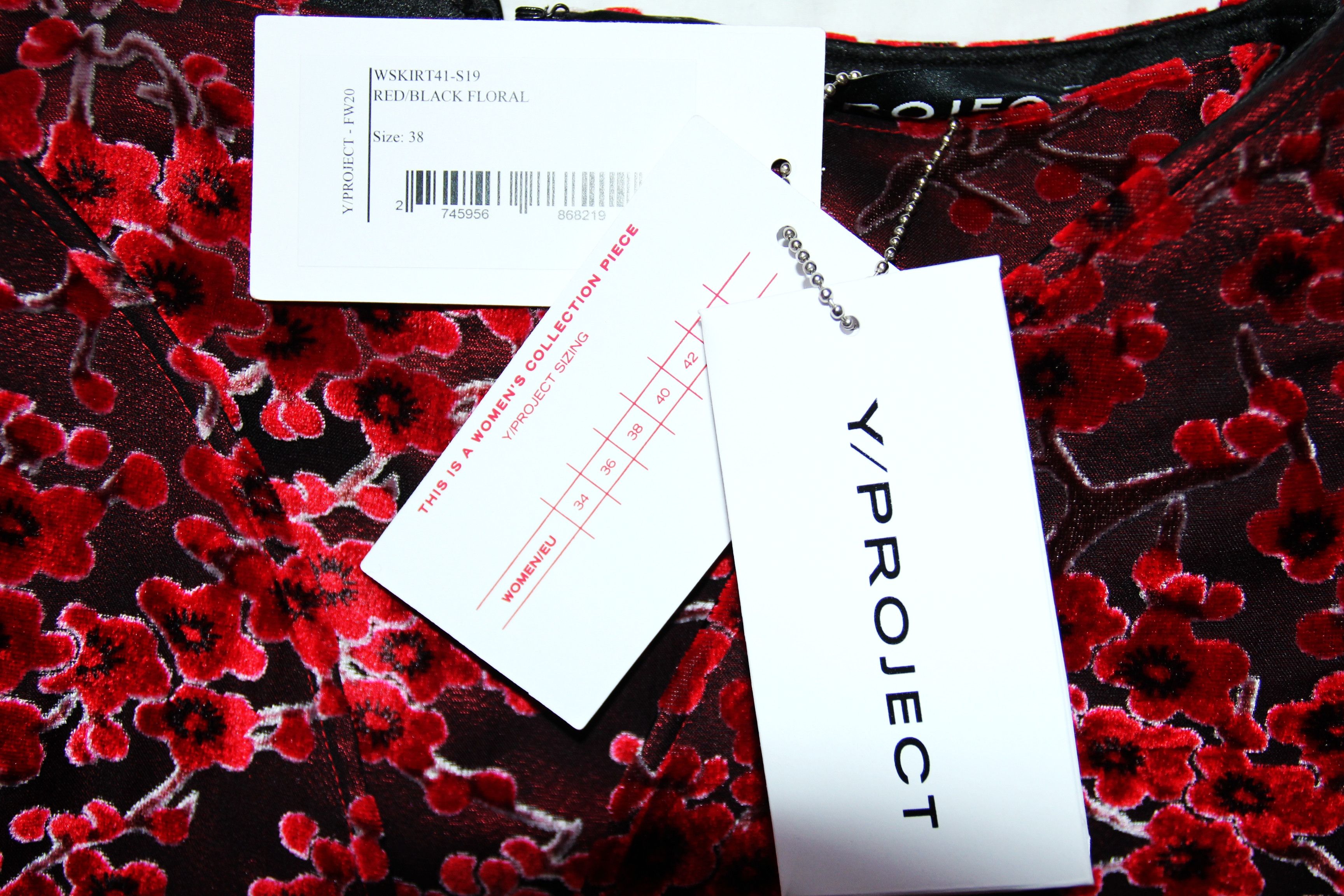 Y/Project BNWT AW20 Y/PROJECT EMBROIDERED FLORAL MAXI SKIRT 38 Size 26" / US 2 / IT 38 - 10 Thumbnail