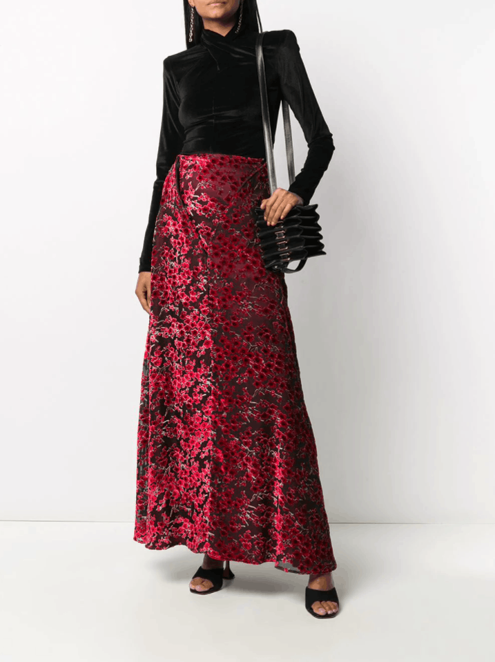 Y/Project BNWT AW20 Y/PROJECT EMBROIDERED FLORAL MAXI SKIRT 38 Size 26" / US 2 / IT 38 - 14 Thumbnail