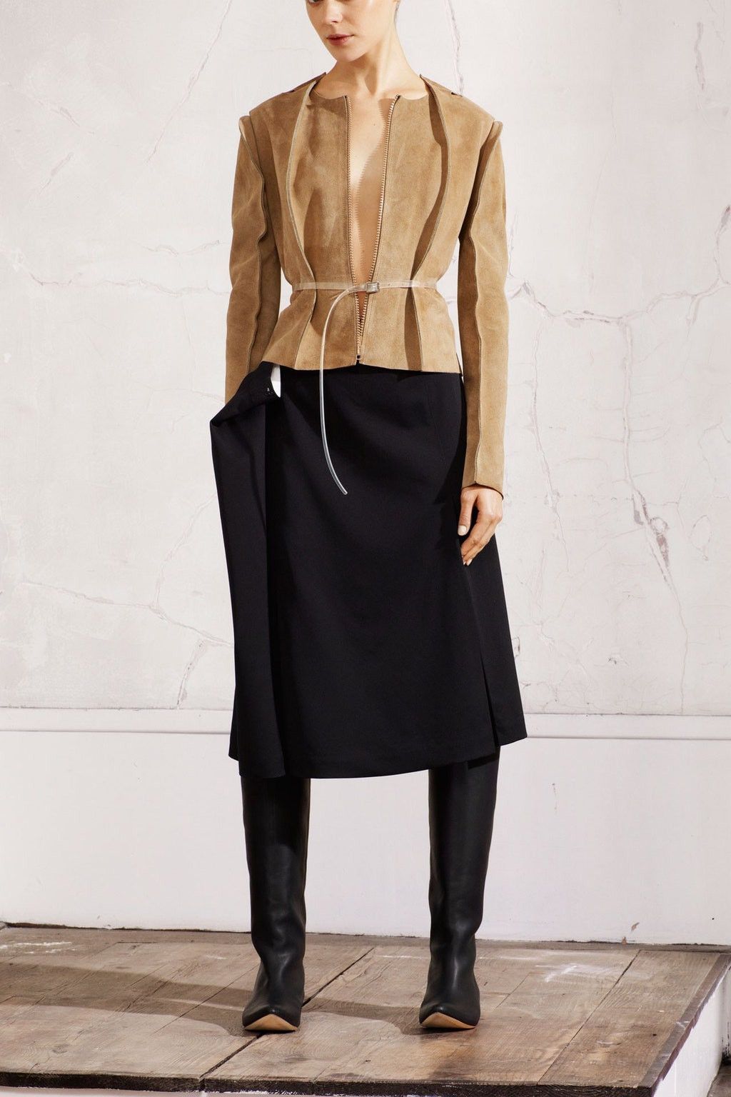 H&M × Maison Margiela BNWT AW12 MAISON MARGIELA X H&M SUEDE LEATHER JACKET 4 Size S / US 4 / IT 40 - 1 Thumbnail