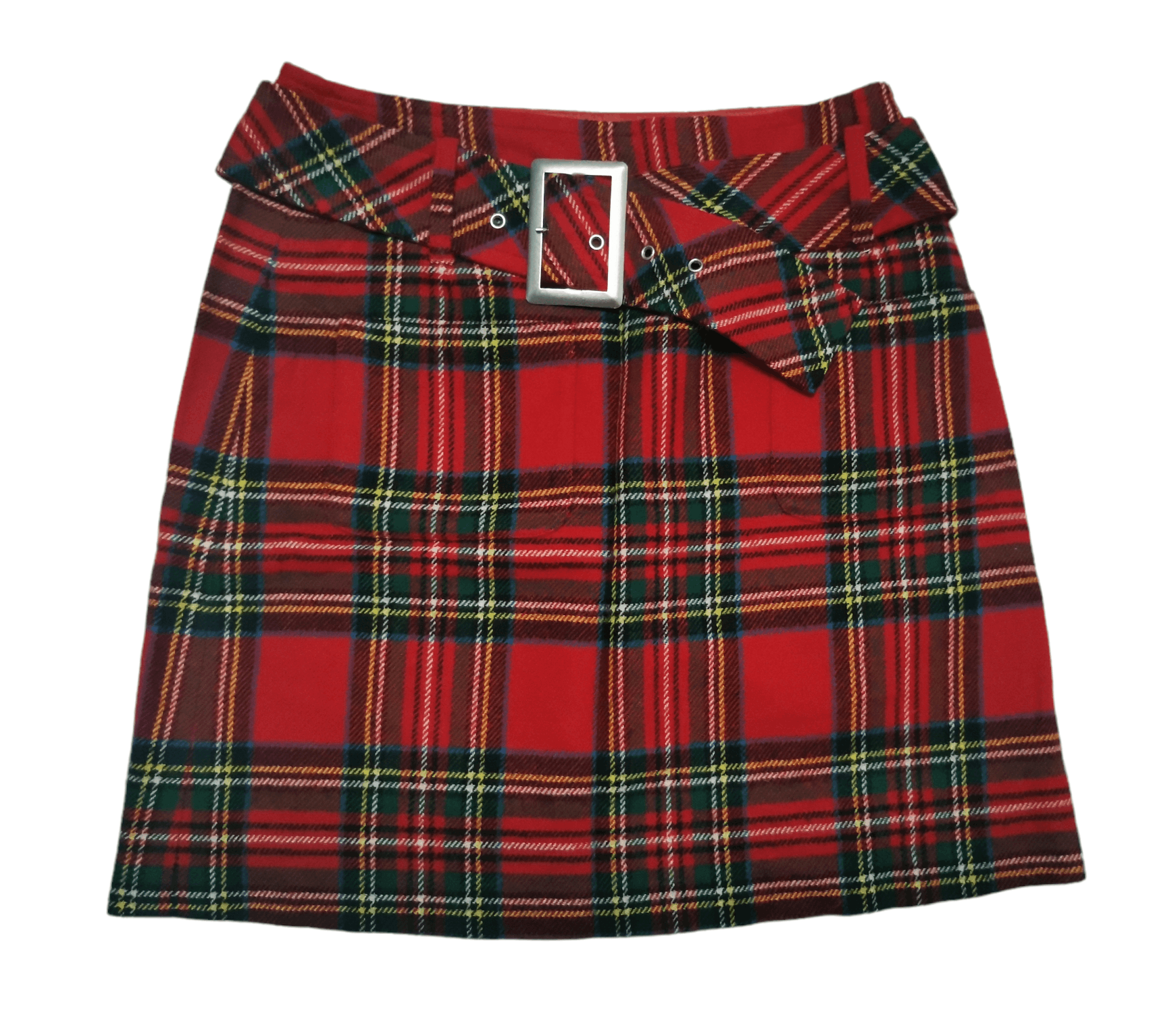 image of Agnes B. Paris Mini Skirt Red Tartan Check Sexy Punk in Red Check, Women's (Size 28)