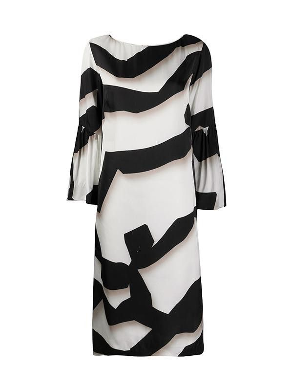 Dries Van Noten BNWT SS20 DRIES VAN NOTEN DANZ FLARE SLEEVE MID DRESS 34 Size XXS / US 00 / IT 34 - 11 Thumbnail