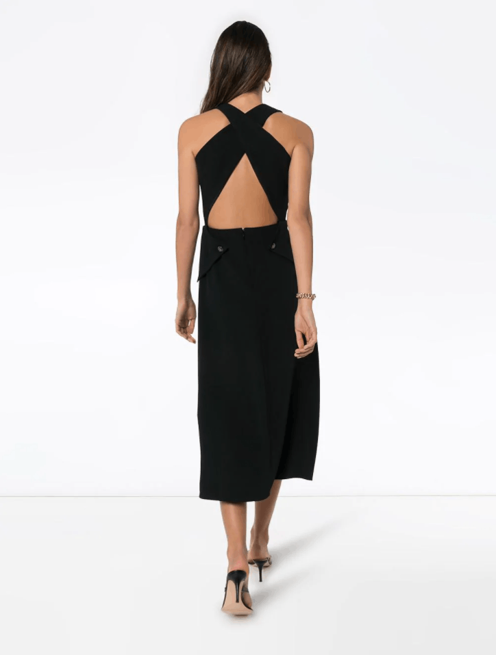 Victoria Beckham BNWT SS20 VICTORIA BECKHAM CUTOUT HALTERNECK DRESS 44 Size M / US 6-8 / IT 42-44 - 16 Thumbnail