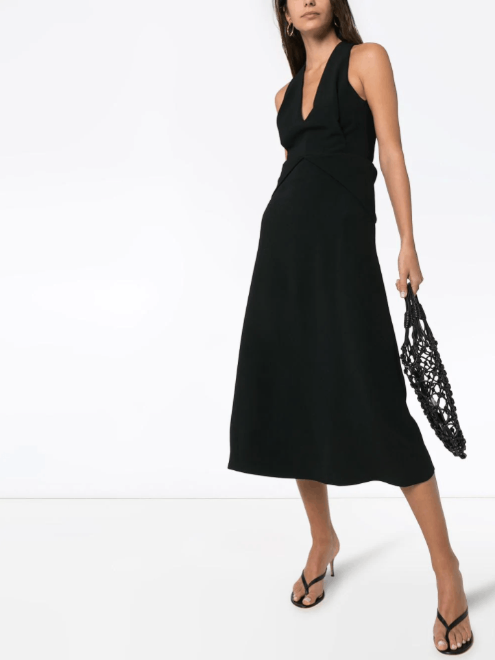 Victoria Beckham BNWT SS20 VICTORIA BECKHAM CUTOUT HALTERNECK DRESS 44 Size M / US 6-8 / IT 42-44 - 1 Thumbnail