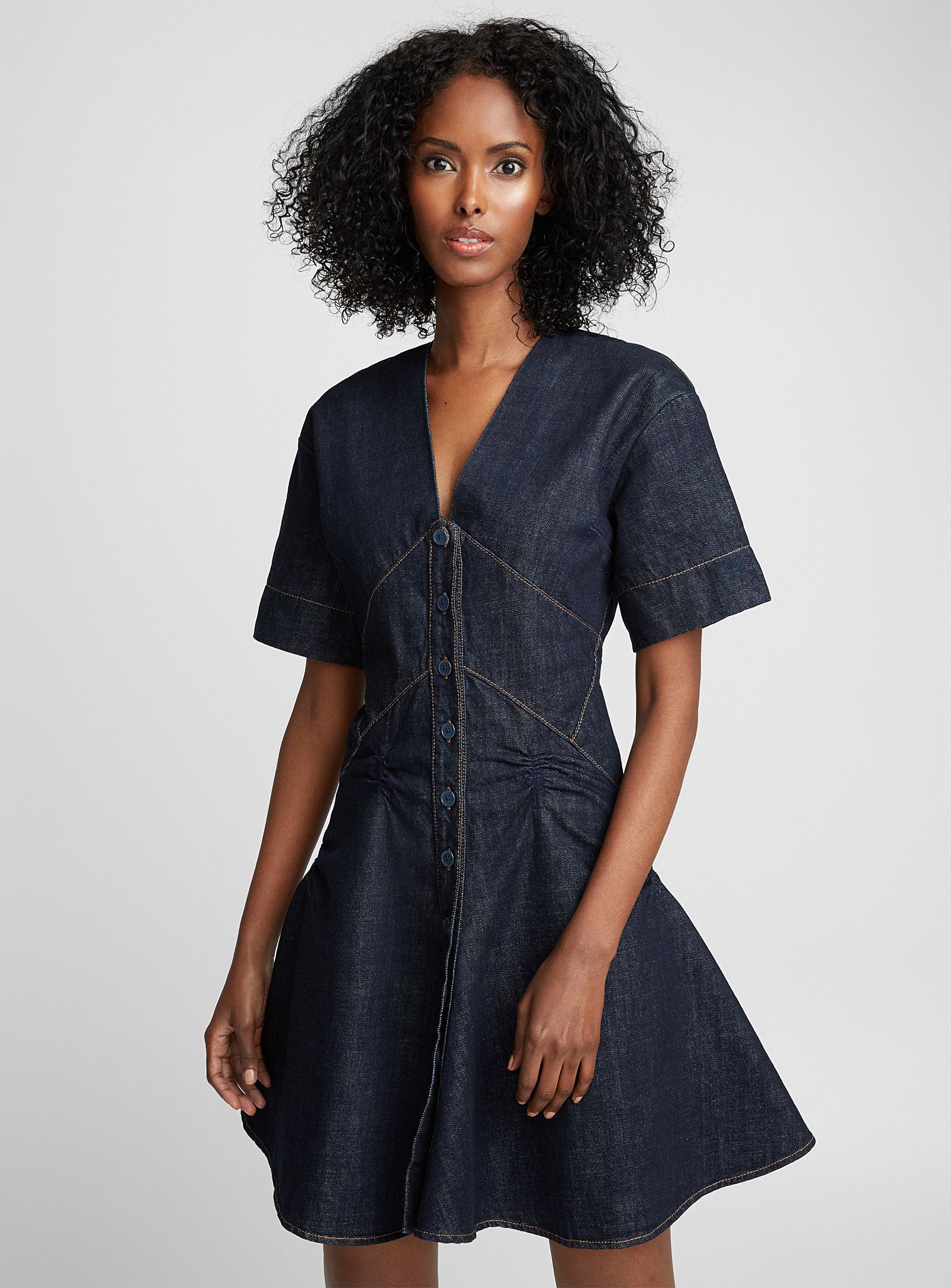 BNWT AW18 CARVEN DENIM DRESS 36