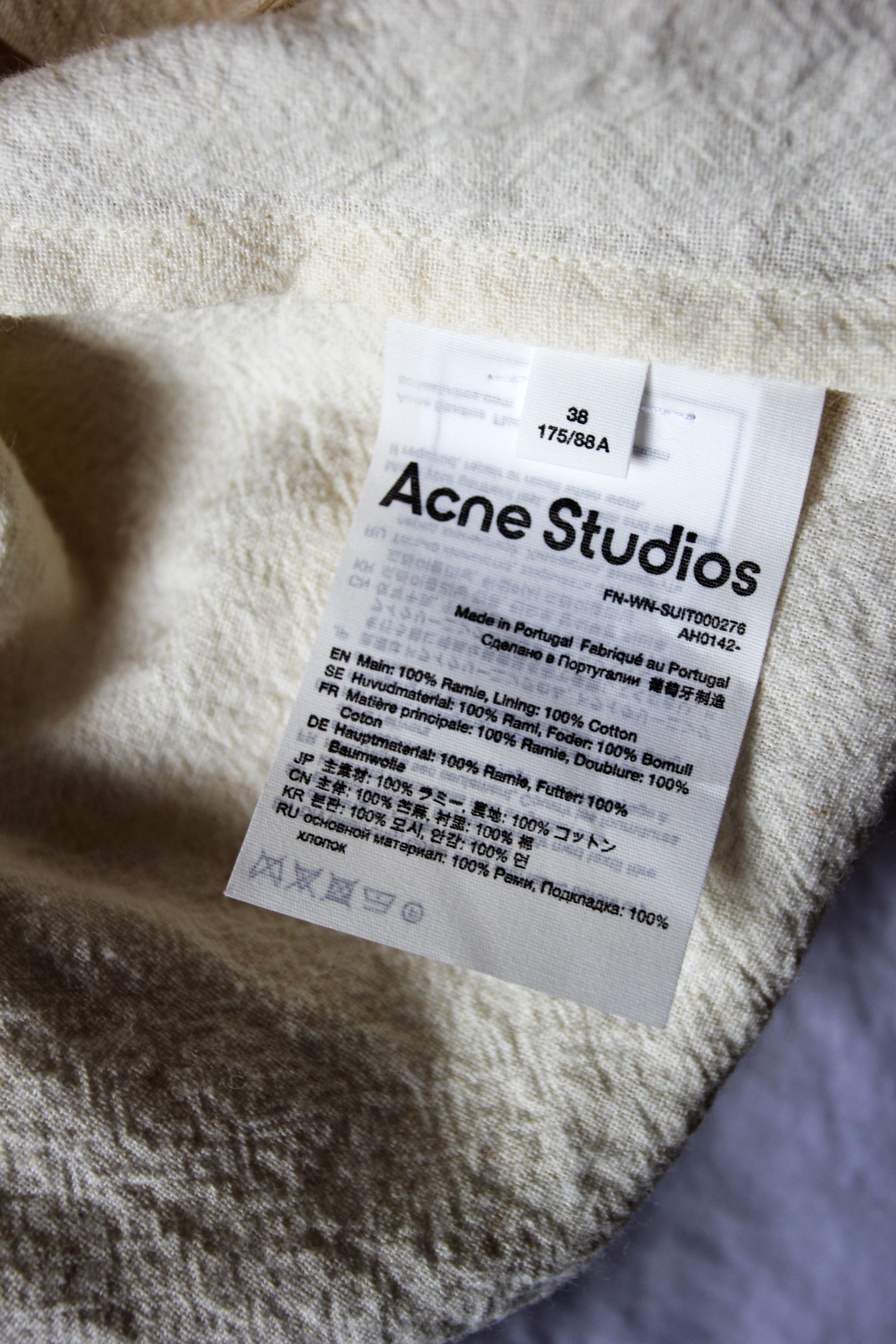 Acne Studios BNWT SS21 ACNE STUDIOS OVERSIZED RAMIE JACKET 38 Size US M / EU 48-50 / 2 - 10 Thumbnail