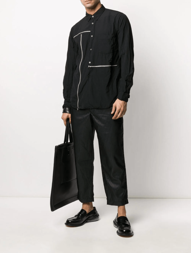 Comme des Garcons Black BNWT AW20 COMME DES GARCONS BLACK ZIP DETAIL SHIRT S Size US S / EU 44-46 / 1 - 12 Thumbnail
