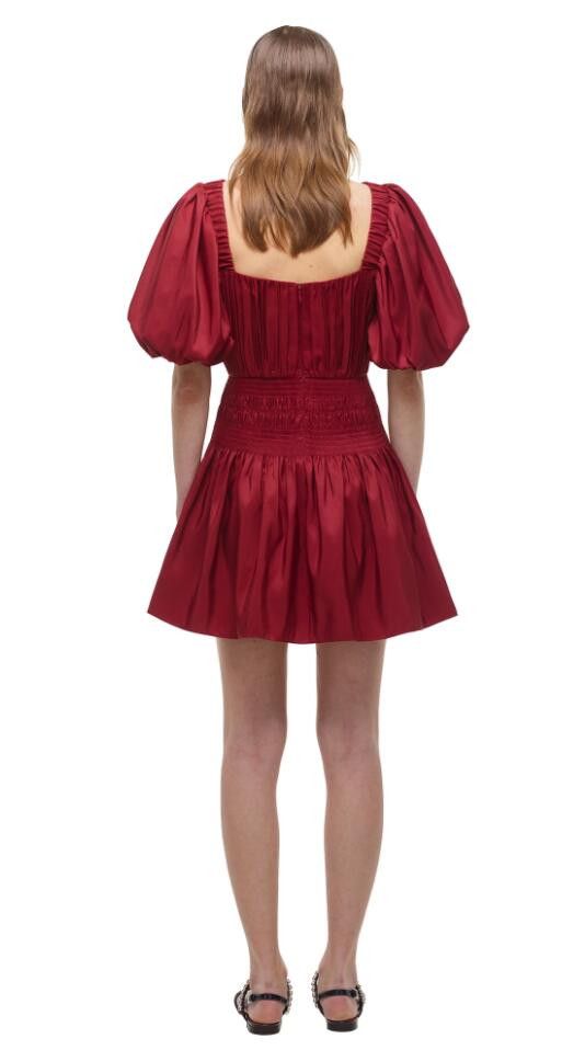 Self-Portrait BNWT AW21 SELF-PORTRAIT TAFFETA PUFF SLEEVE MINI DRESS 10 Size L / US 10 / IT 46 - 15 Thumbnail