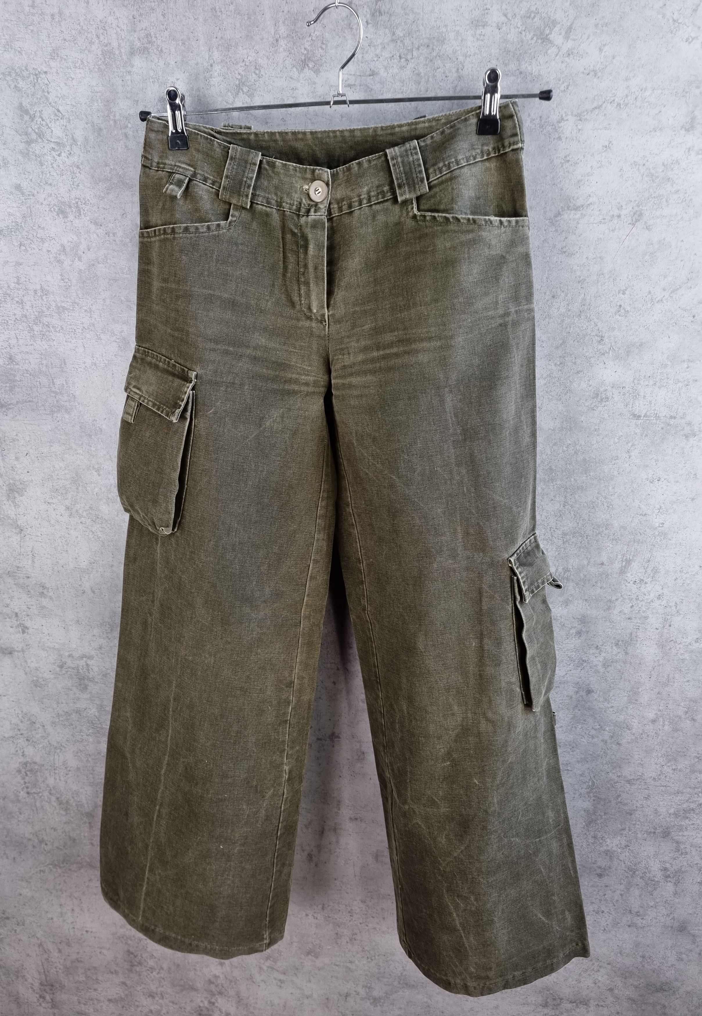 Japanese Brand Unique 90s Military Baggy Flared Vintage Rare Italian Pants Size US 29 - 11 Thumbnail