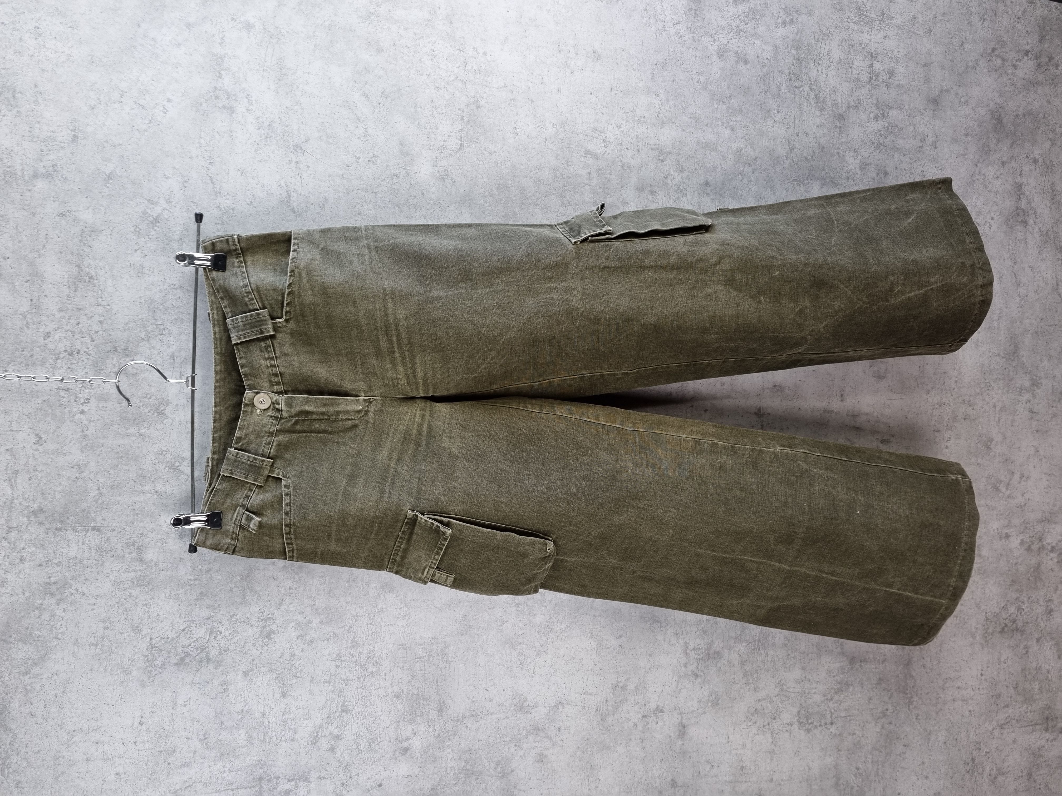 Pre-owned Avant Garde X Military Unique 90's Military Baggy Flared Vintage Italian Pants In Military War
