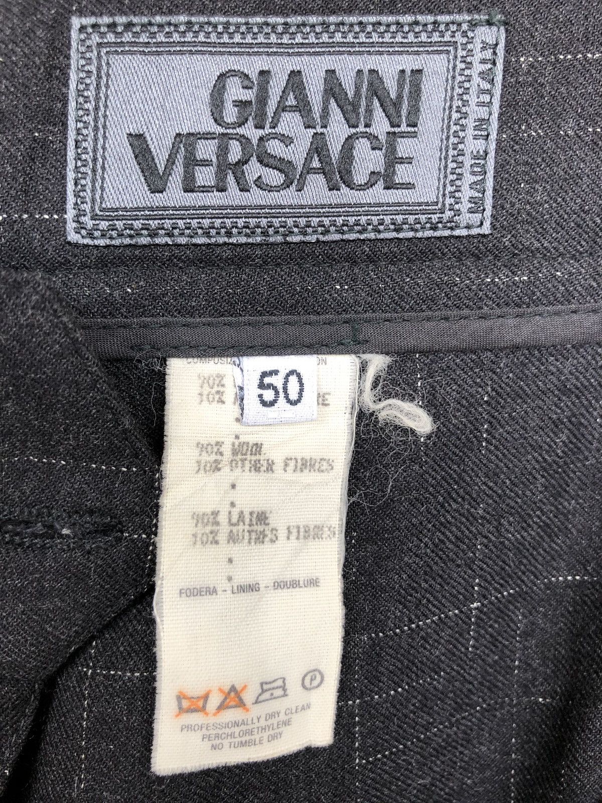 Gianni Valentino OG Gianni Versace Wool Blend Oversize Baggy Pants Size US 34 / EU 50 - 10 Thumbnail