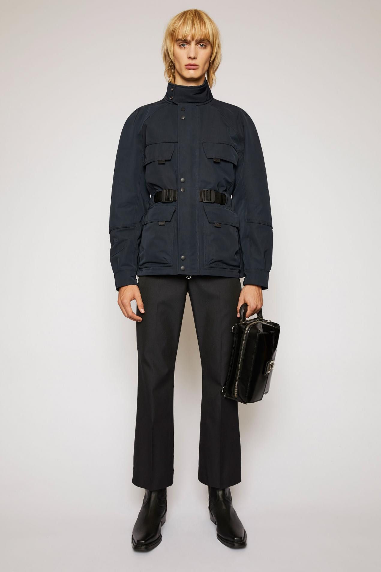 Acne Studios BNWT SS20 ACNE STUDIOS NAVY TECH-TWILL FIELD JACKET 48 Size US M / EU 48-50 / 2 - 15 Thumbnail