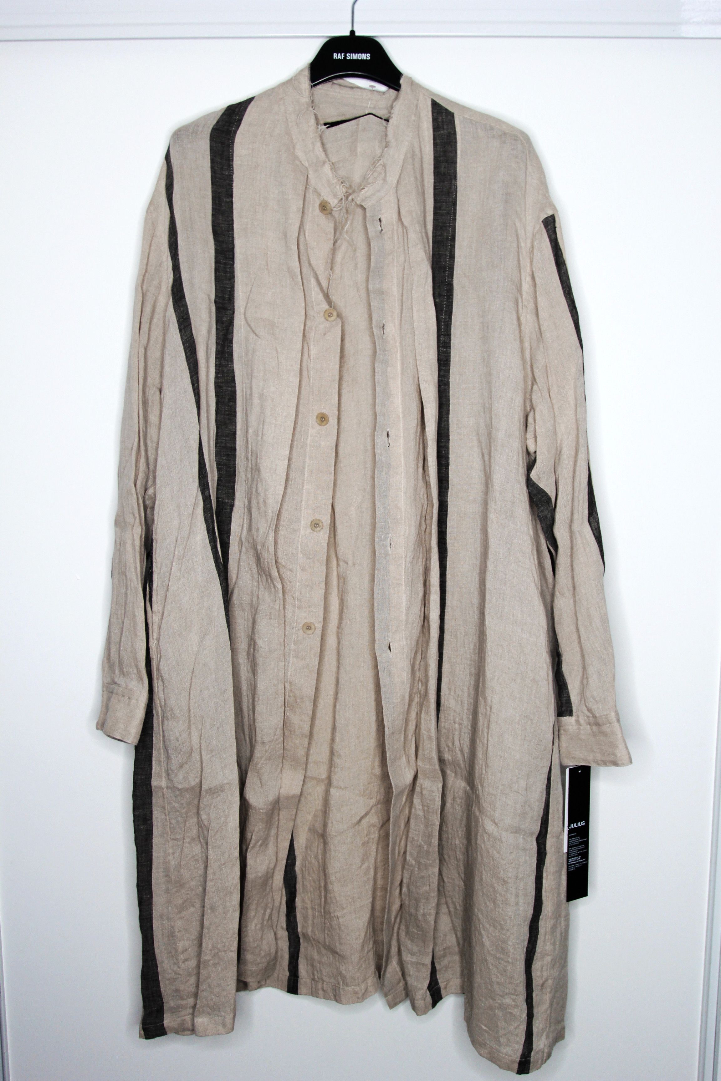 Julius BNWT SS21 JULIUS "MAMUTHONES" STRIPED LINEN SHIRT 2 Size US M / EU 48-50 / 2 - 2 Thumbnail