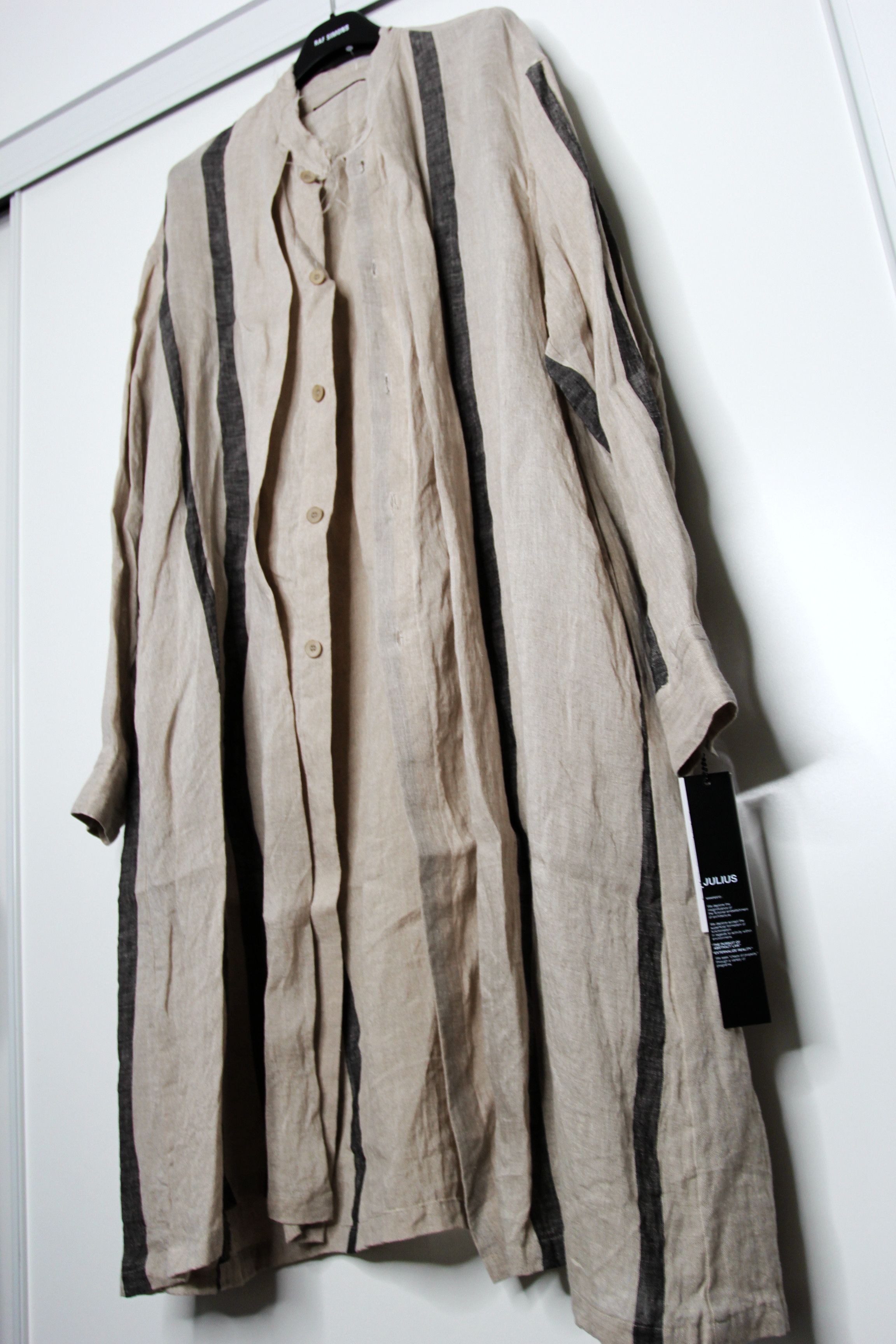 Julius BNWT SS21 JULIUS "MAMUTHONES" STRIPED LINEN SHIRT 2 Size US M / EU 48-50 / 2 - 8 Thumbnail