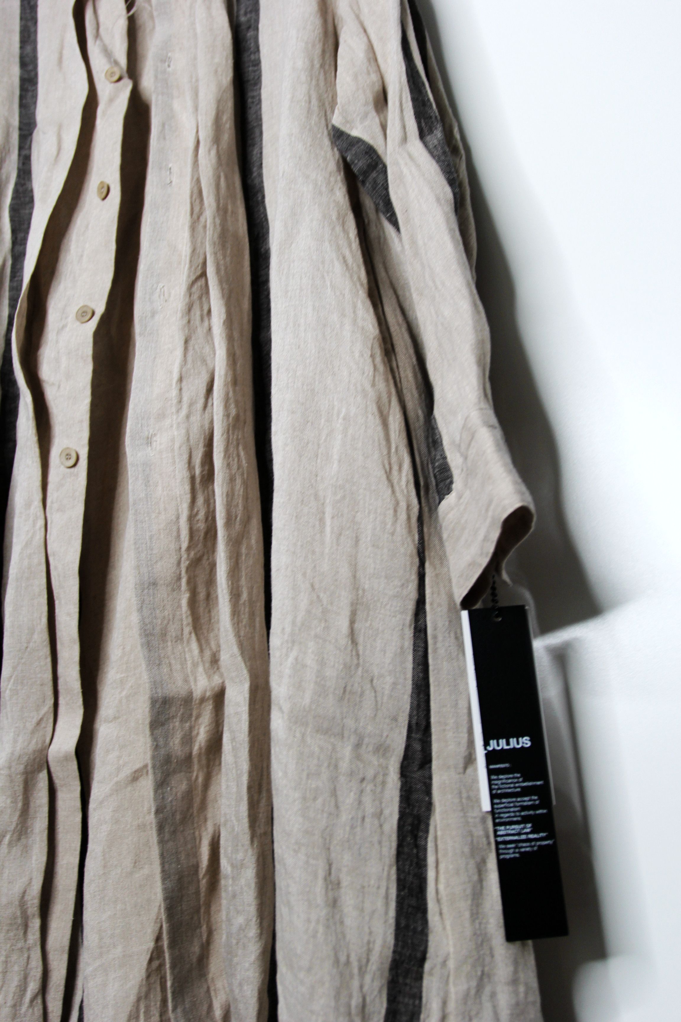 Julius BNWT SS21 JULIUS "MAMUTHONES" STRIPED LINEN SHIRT 2 Size US M / EU 48-50 / 2 - 7 Thumbnail