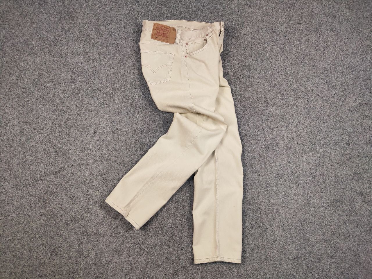 Levi's Vintage 90's levis 501 Beige faded Denim Jeans made in usa Size US 31 - 16 Thumbnail