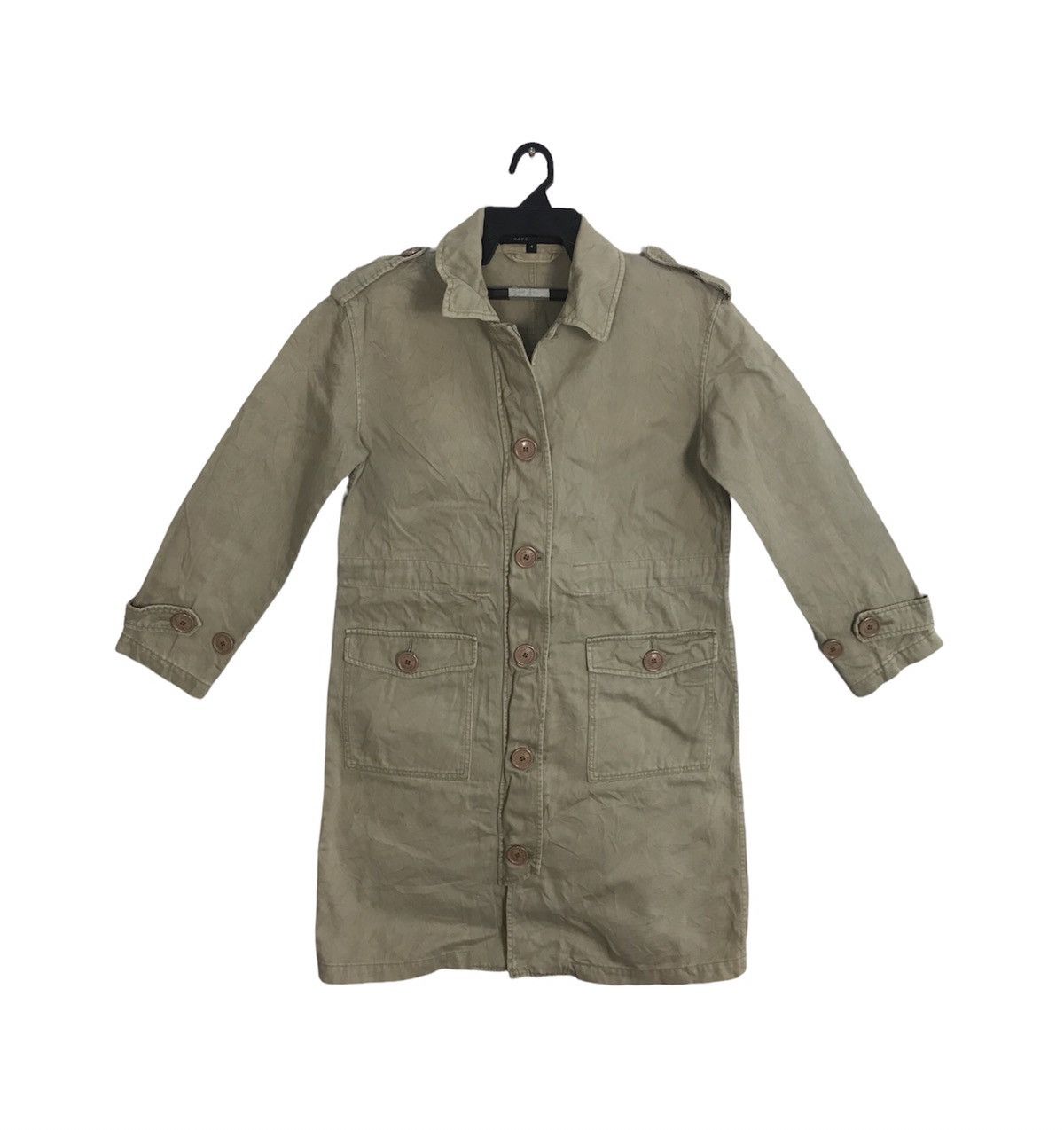 image of Marc Jacobs Marc Jacob Denim Khakis Parka Jacket Fashion Designer Brand in Beige (Size Medium)