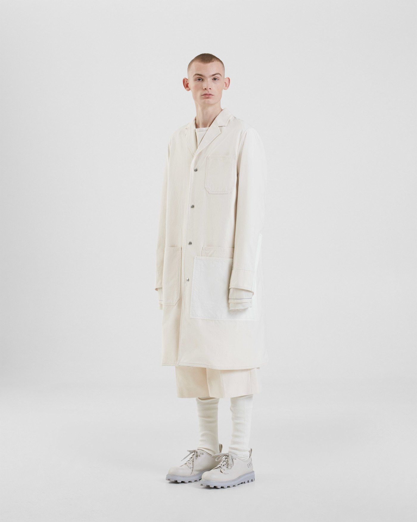 image of Ss20 Oamc Control Coat S in Beige, Men's (Size Small)