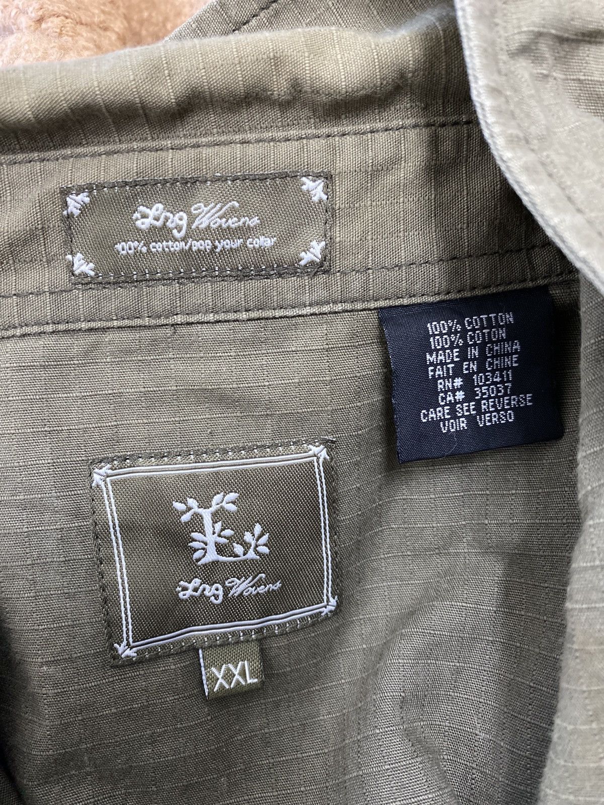 Japanese Brand ING WOVEN MILITARY DESIGN BUTTON SHIRT Size US XXL / EU 58 / 5 - 6 Thumbnail