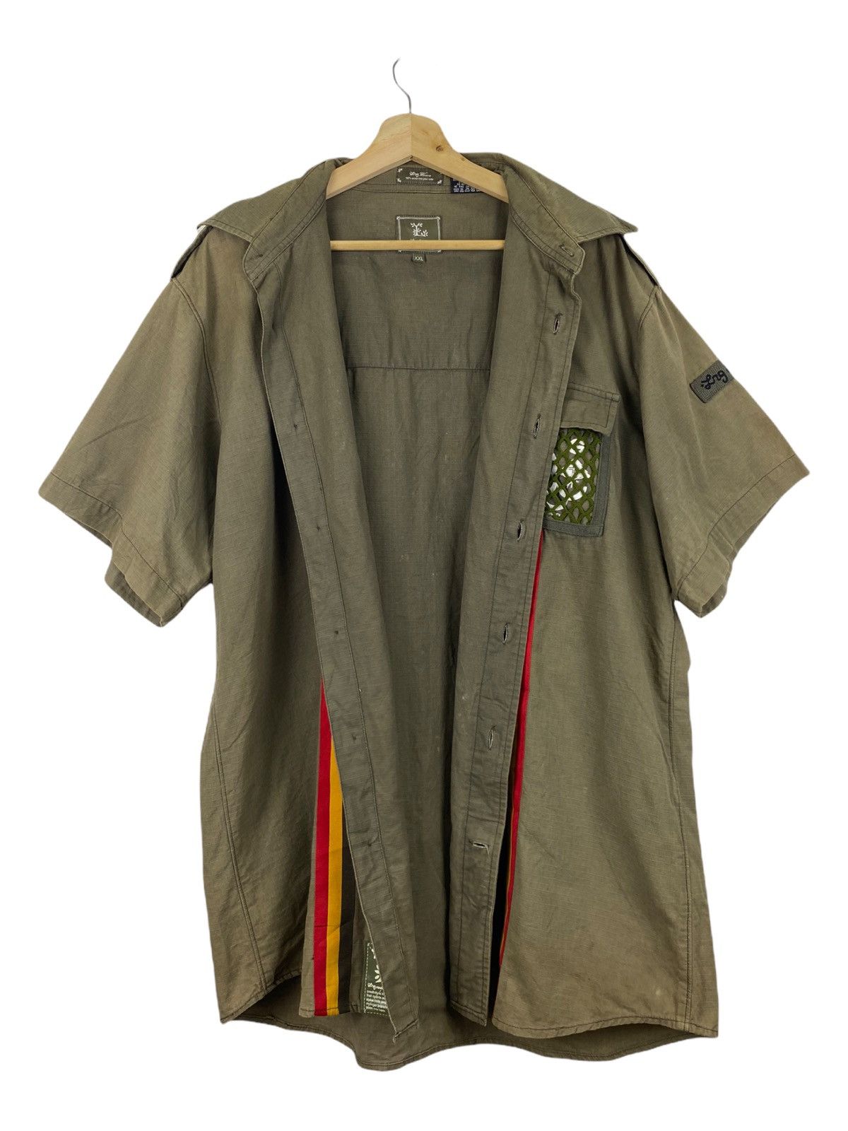 Japanese Brand ING WOVEN MILITARY DESIGN BUTTON SHIRT Size US XXL / EU 58 / 5 - 3 Thumbnail