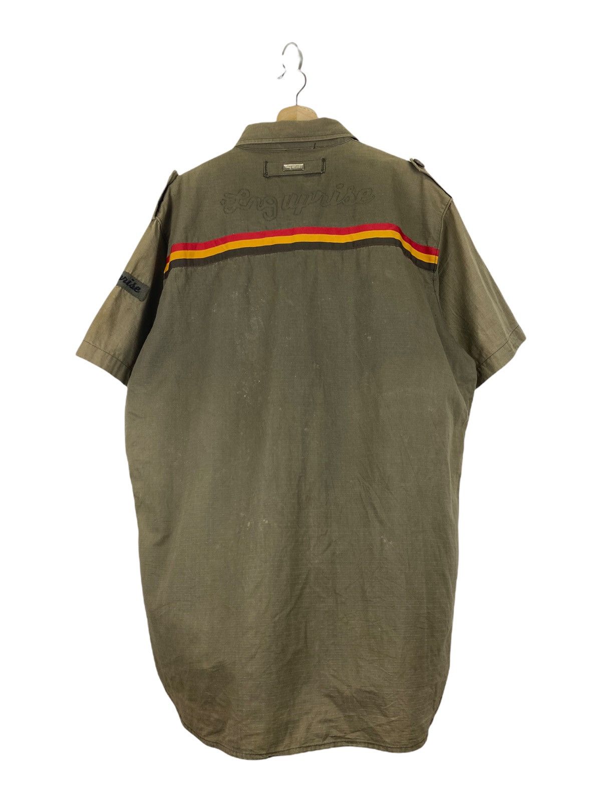 Japanese Brand ING WOVEN MILITARY DESIGN BUTTON SHIRT Size US XXL / EU 58 / 5 - 2 Thumbnail
