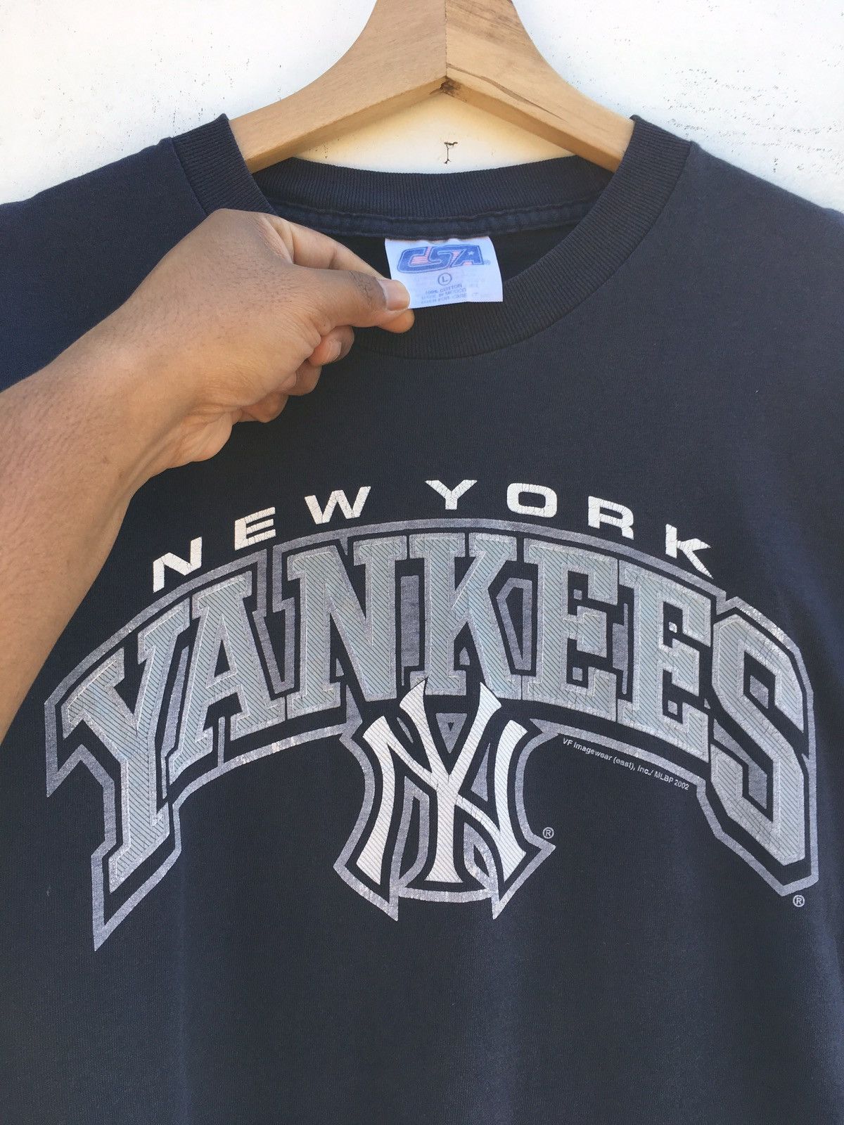 New York Yankees Vintage New York Yankees Big Logo Tshirt Size US L / EU 52-54 / 3 - 10 Thumbnail