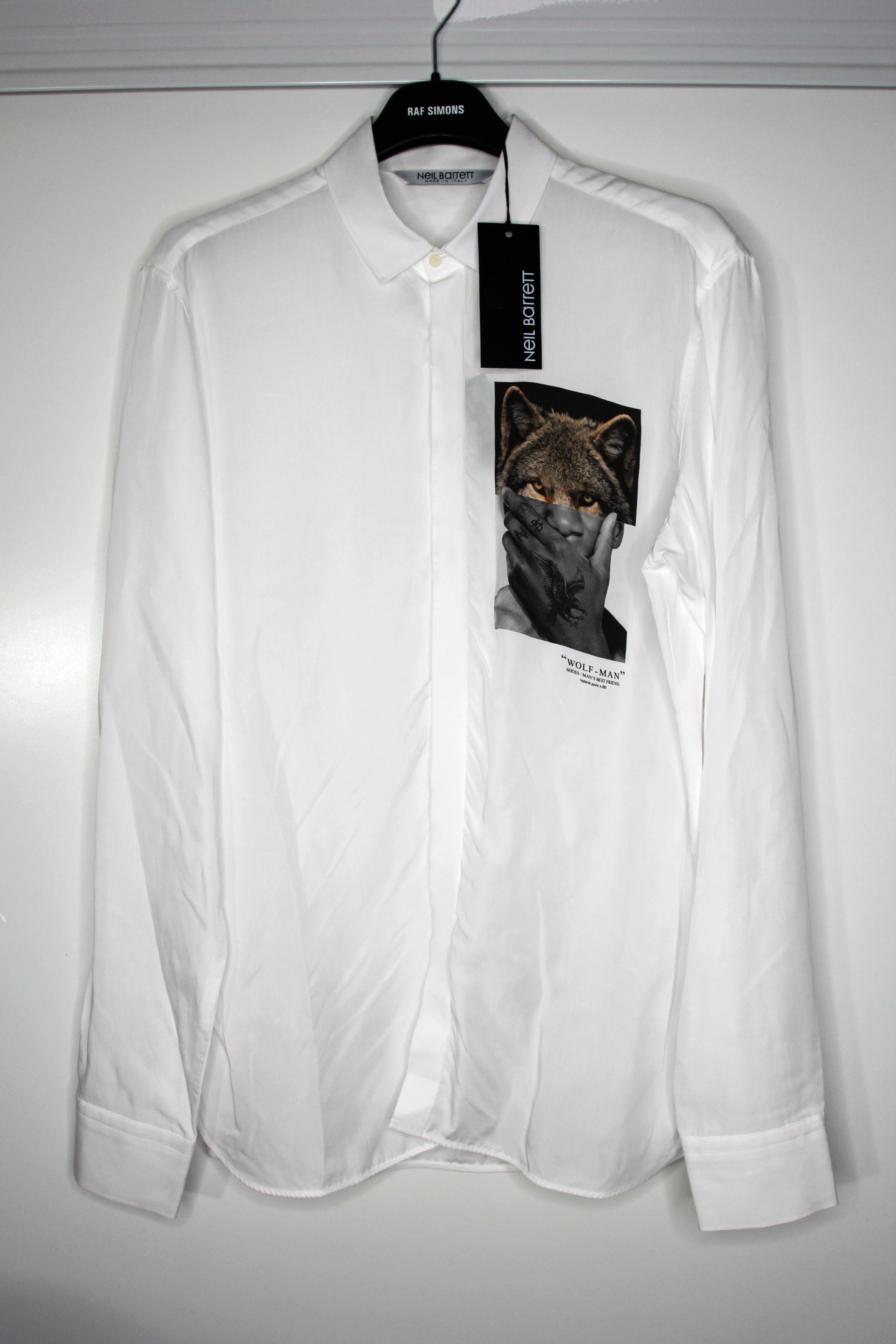 Neil Barrett BNWT SS20 NEIL BARRETT WOLF MAN SHIRT S Size US S / EU 44-46 / 1 - 2 Thumbnail